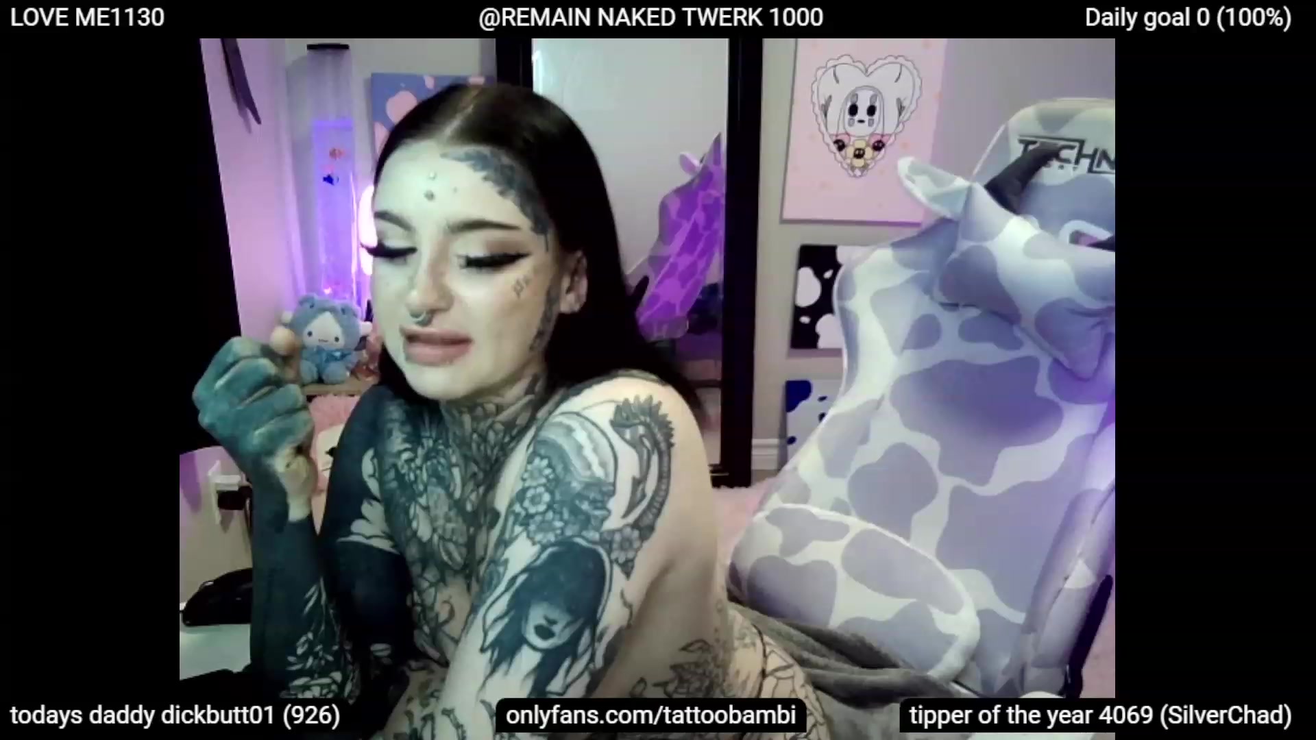 Gallery image thumbnail from Tattoobambi's myfreecams stream on, 07/02/2023, 05:08 image 14 of 20
