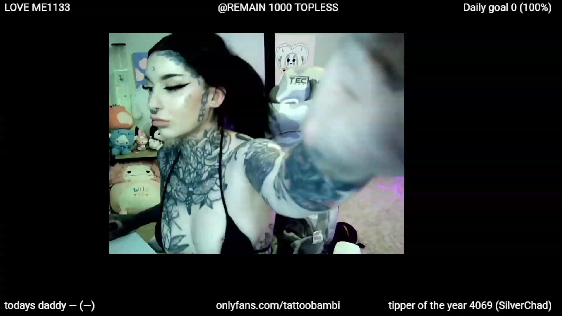 Gallery image thumbnail from Tattoobambi's myfreecams stream on, 07/04/2023, 01:34 image 3 of 20