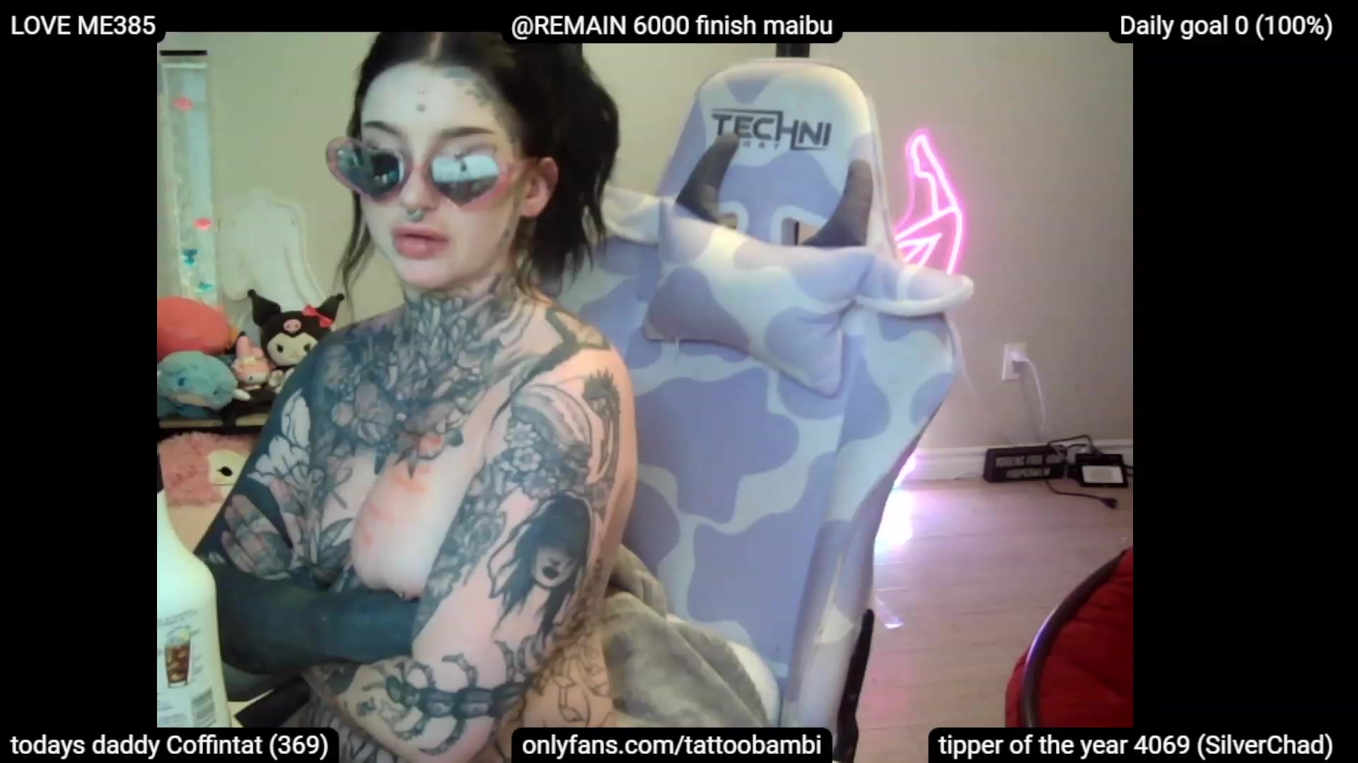Gallery image thumbnail from Tattoobambi's myfreecams stream on, 07/08/2023, 08:17 image 17 of 20