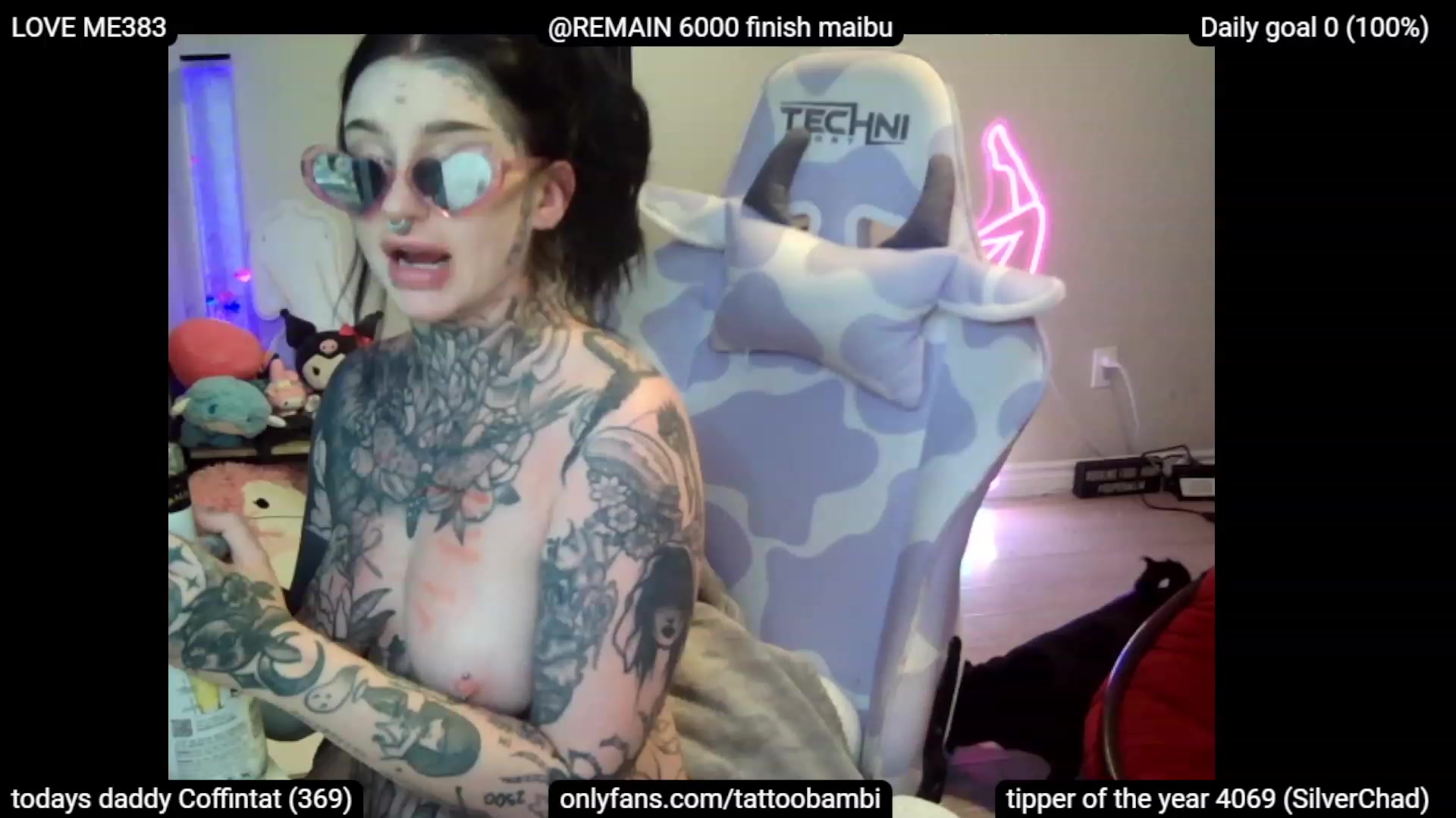 Gallery image thumbnail from Tattoobambi's myfreecams stream on, 07/08/2023, 08:17 image 15 of 20
