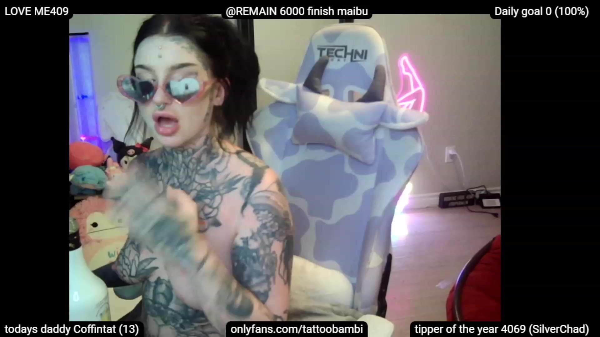 Gallery image thumbnail from Tattoobambi's myfreecams stream on, 07/08/2023, 08:17 image 4 of 20