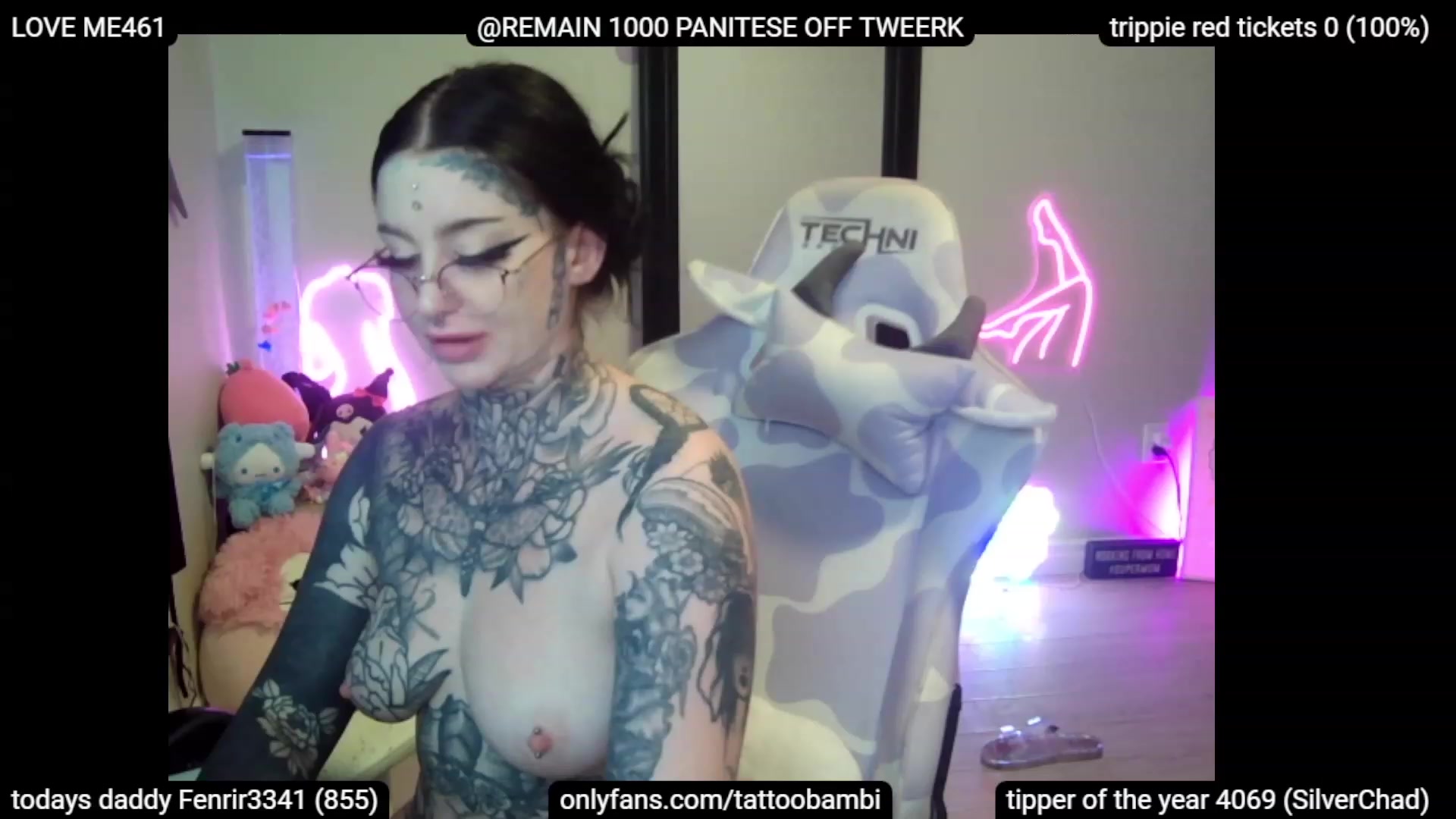Gallery image thumbnail from Tattoobambi's myfreecams stream on, 07/12/2023, 01:27 image 7 of 20
