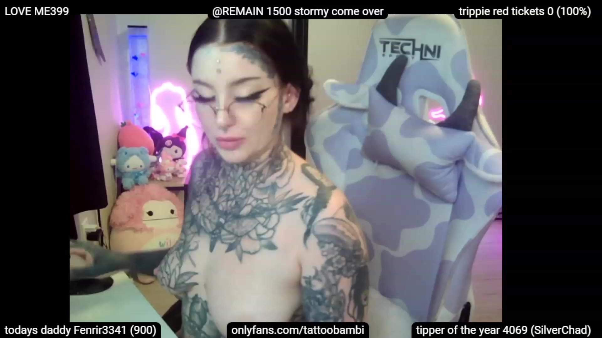 Gallery image thumbnail from Tattoobambi's myfreecams stream on, 07/12/2023, 01:27 image 17 of 20