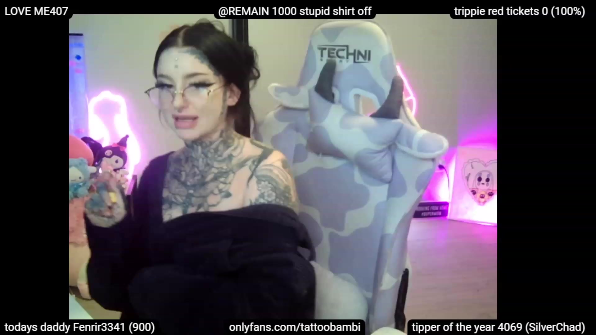 Gallery image thumbnail from Tattoobambi's myfreecams stream on, 07/12/2023, 07:04 image 6 of 20