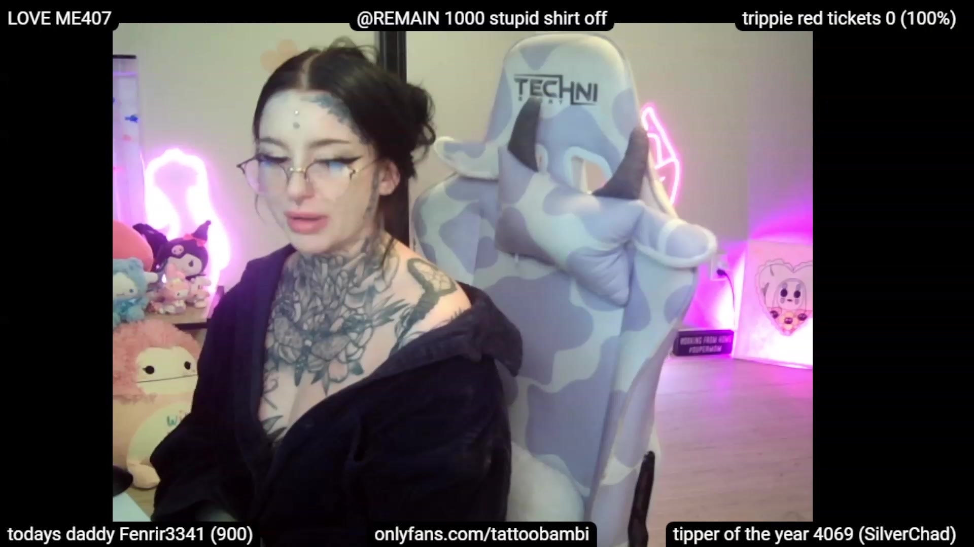 Gallery image thumbnail from Tattoobambi's myfreecams stream on, 07/12/2023, 07:04 image 4 of 20