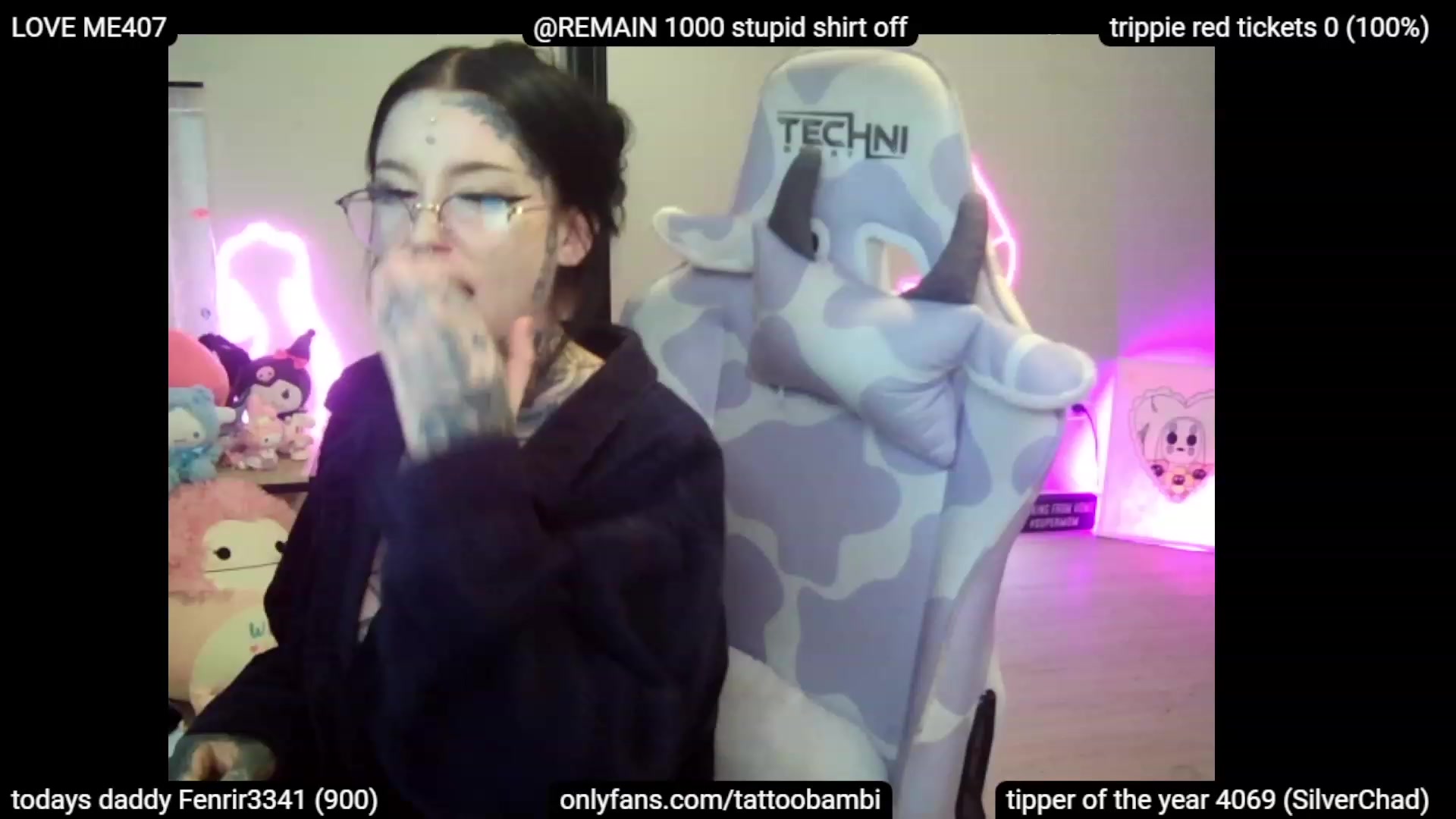 Gallery image thumbnail from Tattoobambi's myfreecams stream on, 07/12/2023, 07:04 image 2 of 20