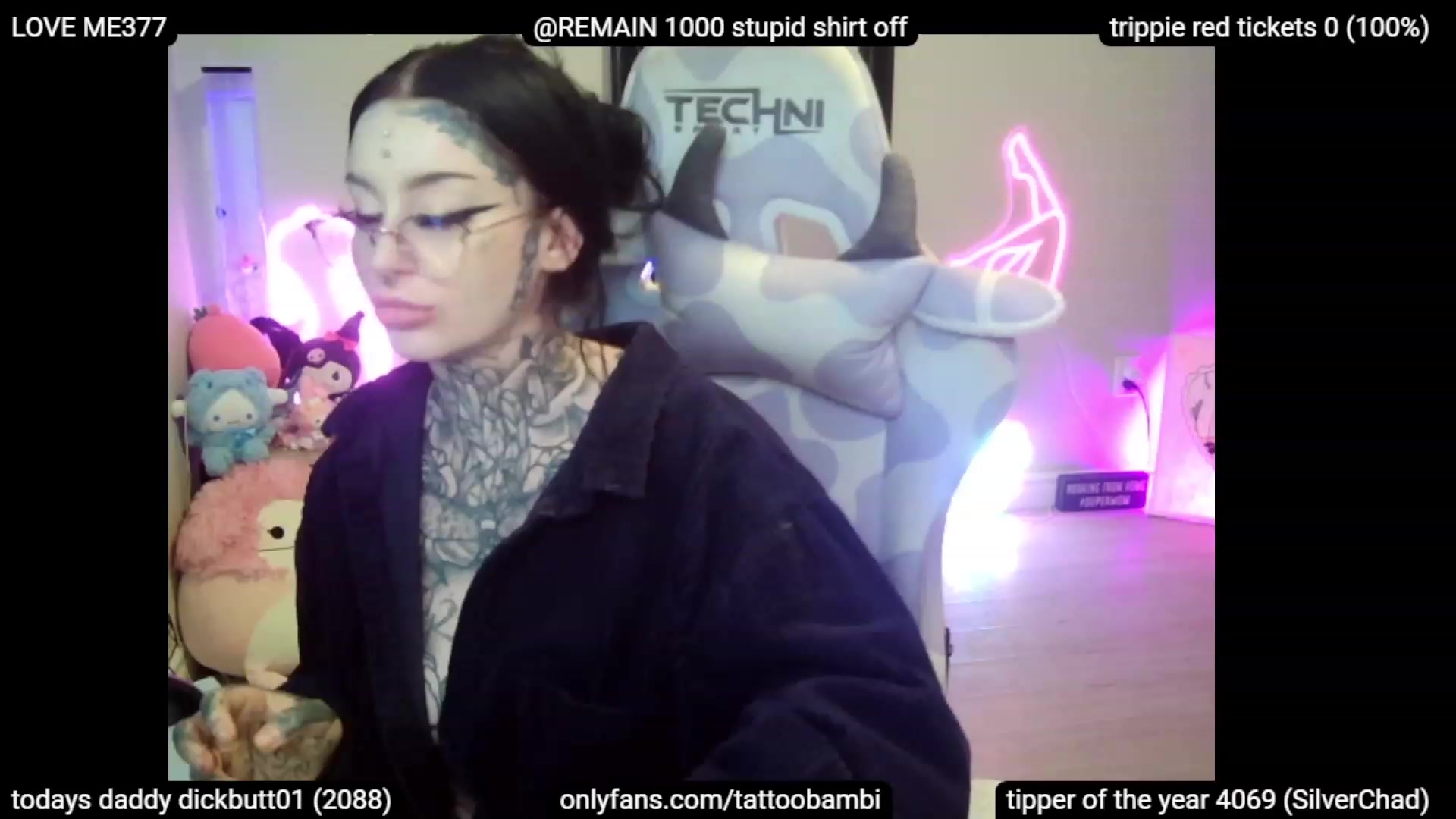Gallery image thumbnail from Tattoobambi's myfreecams stream on, 07/12/2023, 07:04 image 10 of 20