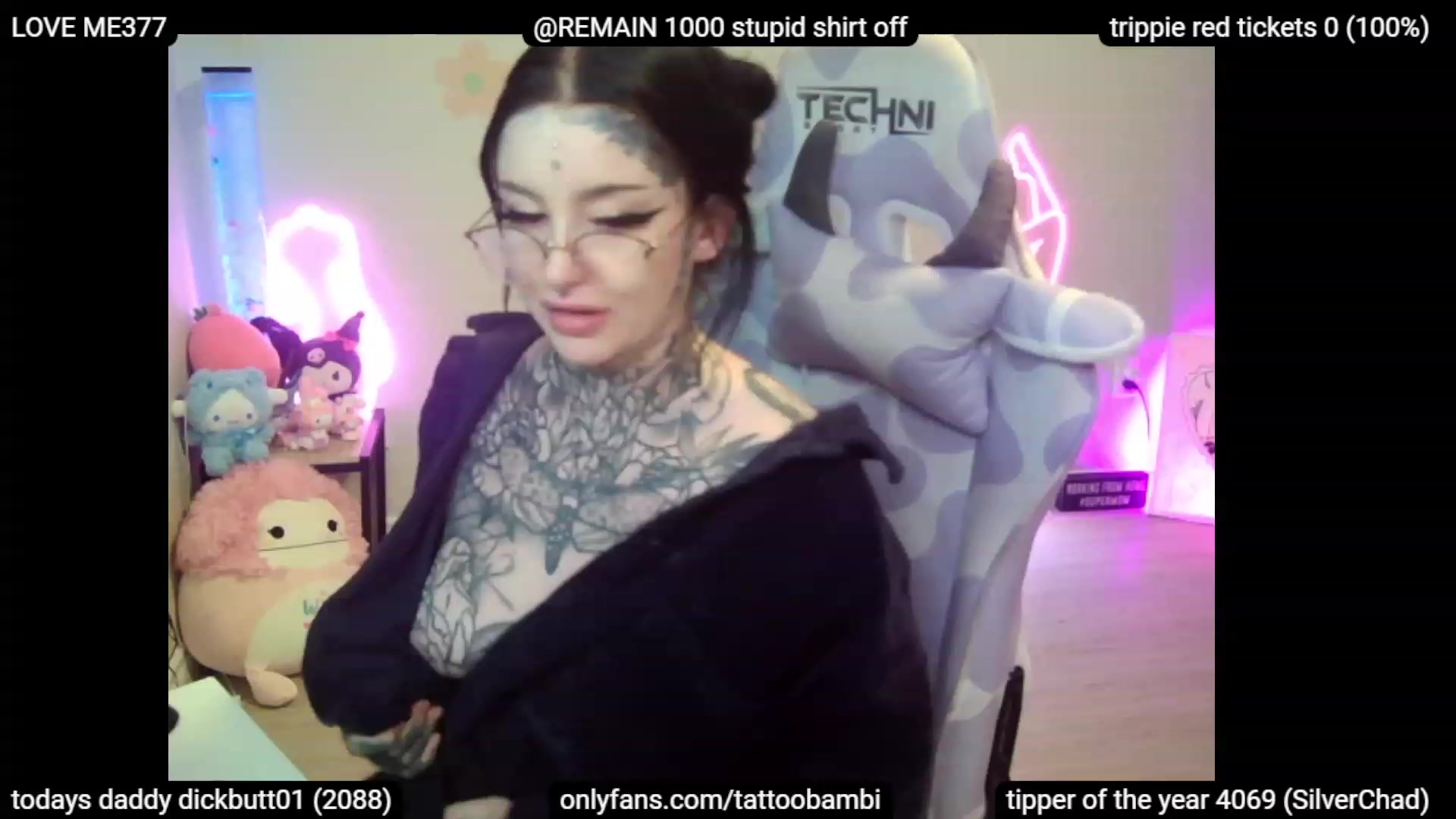 Gallery image thumbnail from Tattoobambi's myfreecams stream on, 07/12/2023, 07:04 image 13 of 20