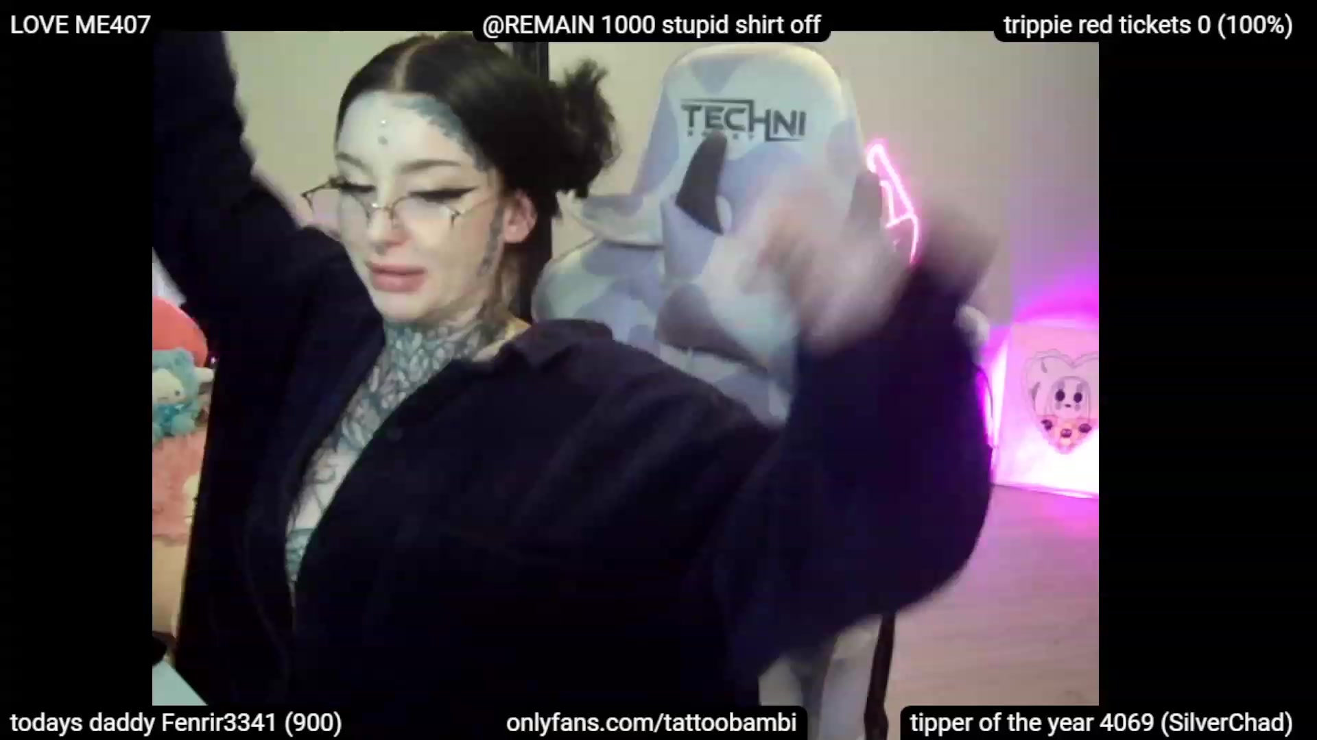 Gallery image thumbnail from Tattoobambi's myfreecams stream on, 07/12/2023, 07:04 image 1 of 20