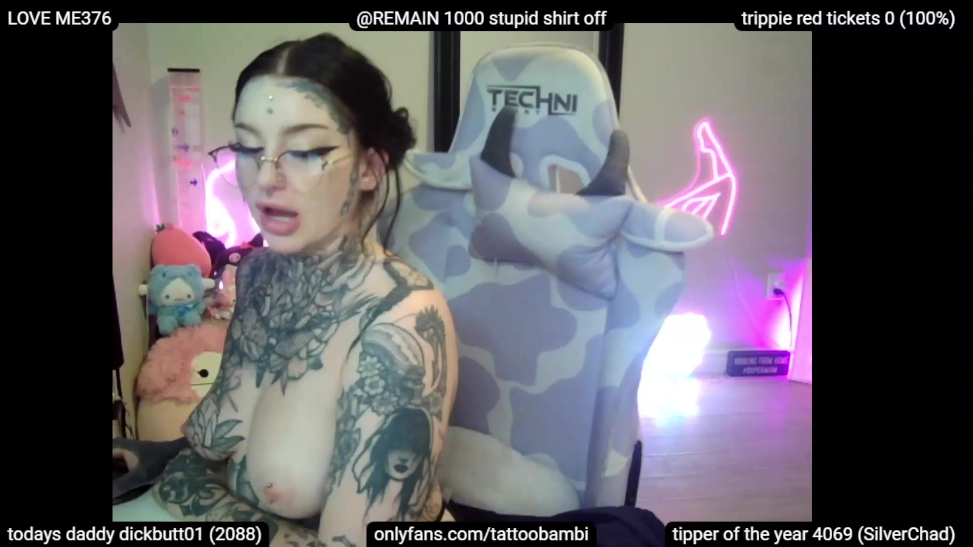 Gallery image thumbnail from Tattoobambi's myfreecams stream on, 07/12/2023, 07:04 image 17 of 20