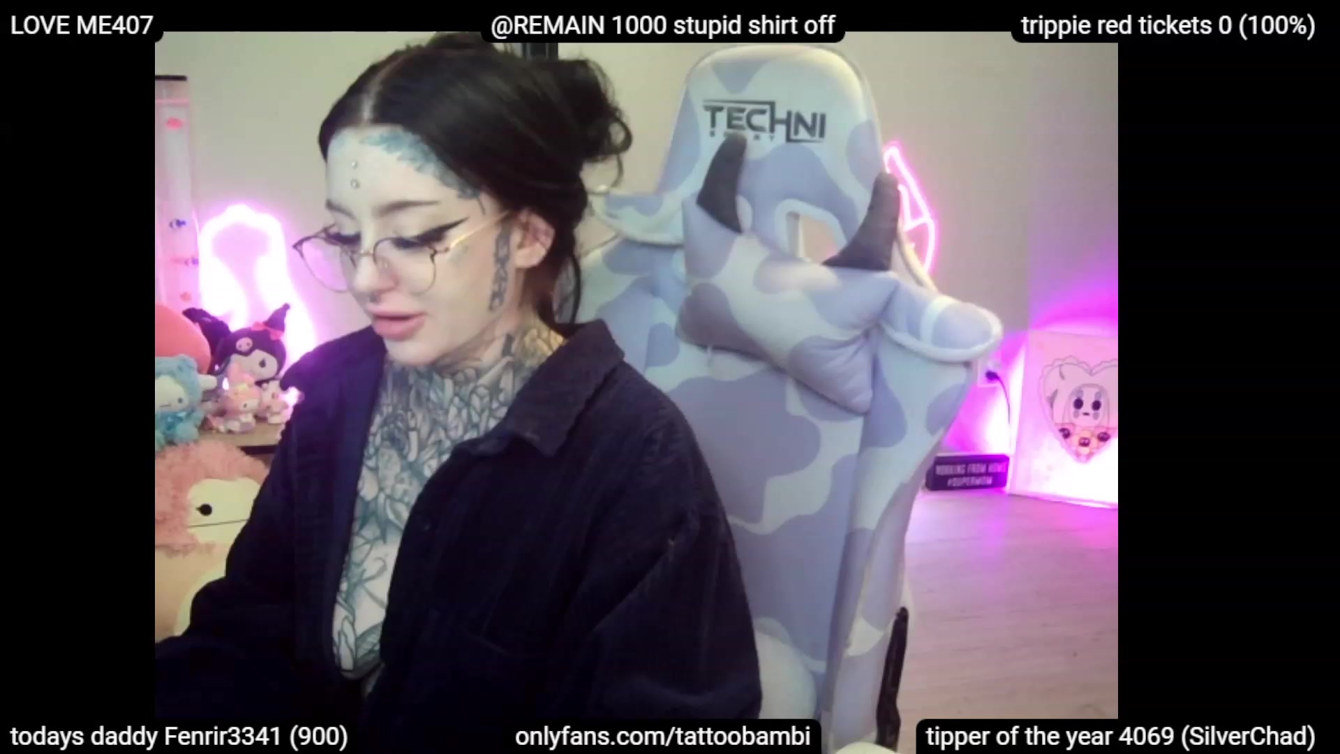 Gallery image thumbnail from Tattoobambi's myfreecams stream on, 07/12/2023, 07:04 image 3 of 20