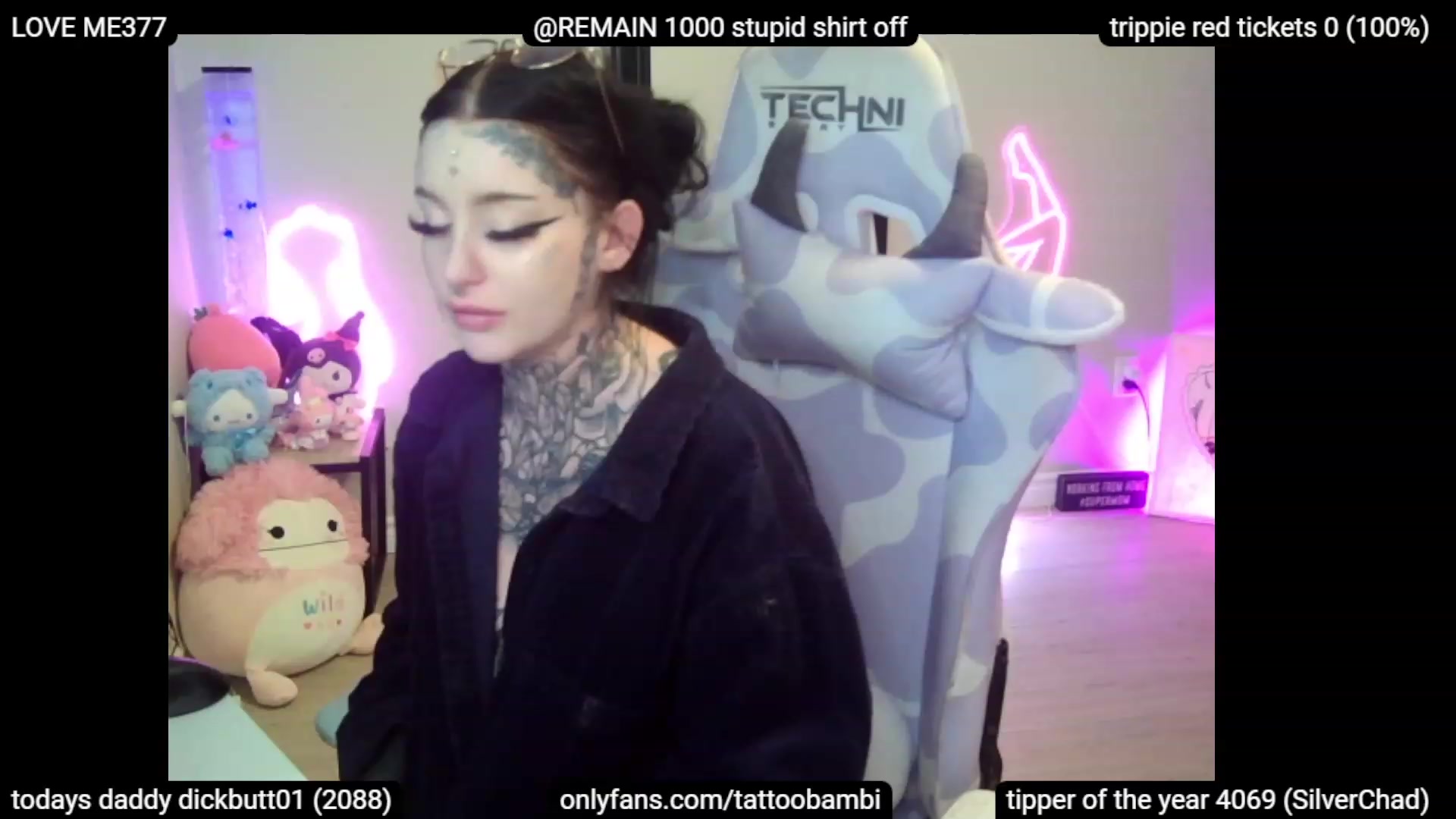 Gallery image thumbnail from Tattoobambi's myfreecams stream on, 07/12/2023, 07:04 image 11 of 20