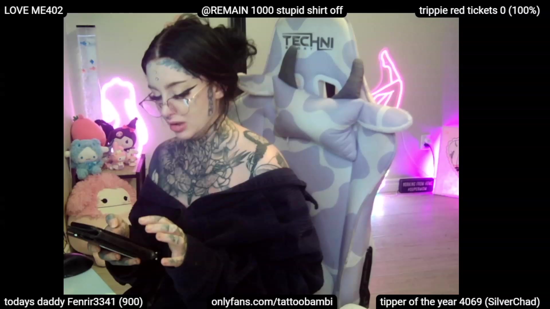 Gallery image thumbnail from Tattoobambi's myfreecams stream on, 07/12/2023, 07:04 image 9 of 20