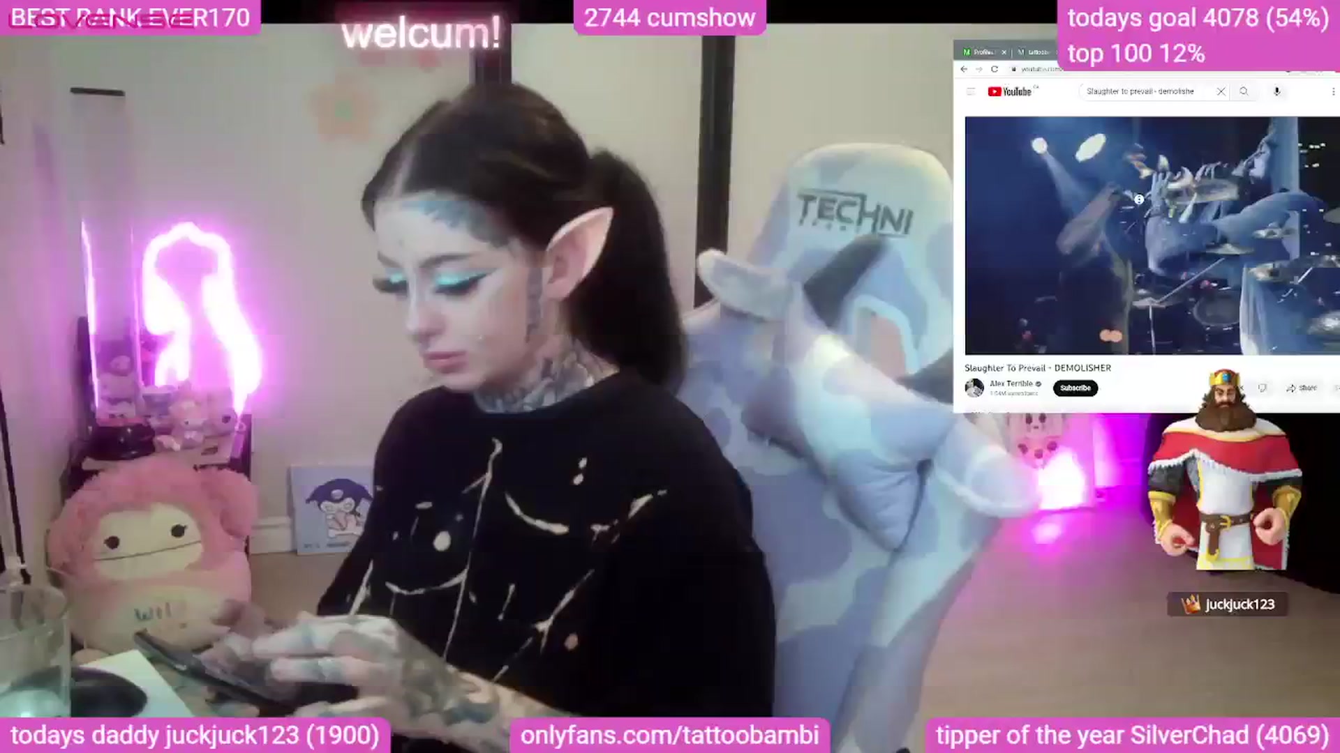 Gallery image thumbnail from Tattoobambi's myfreecams stream on, 07/31/2023, 06:22 image 15 of 20