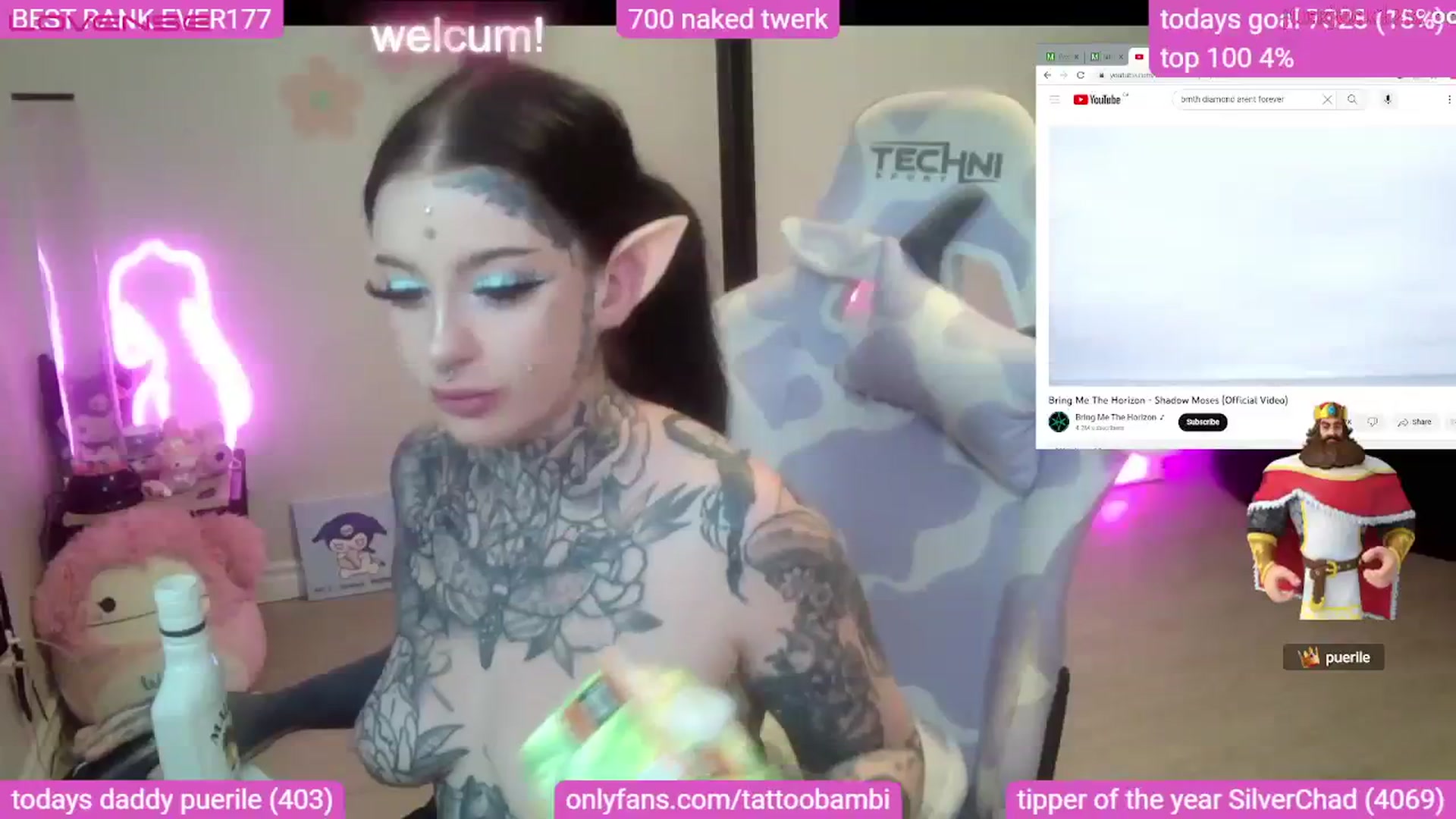 Gallery image thumbnail from Tattoobambi's myfreecams stream on, 07/31/2023, 06:22 image 5 of 20
