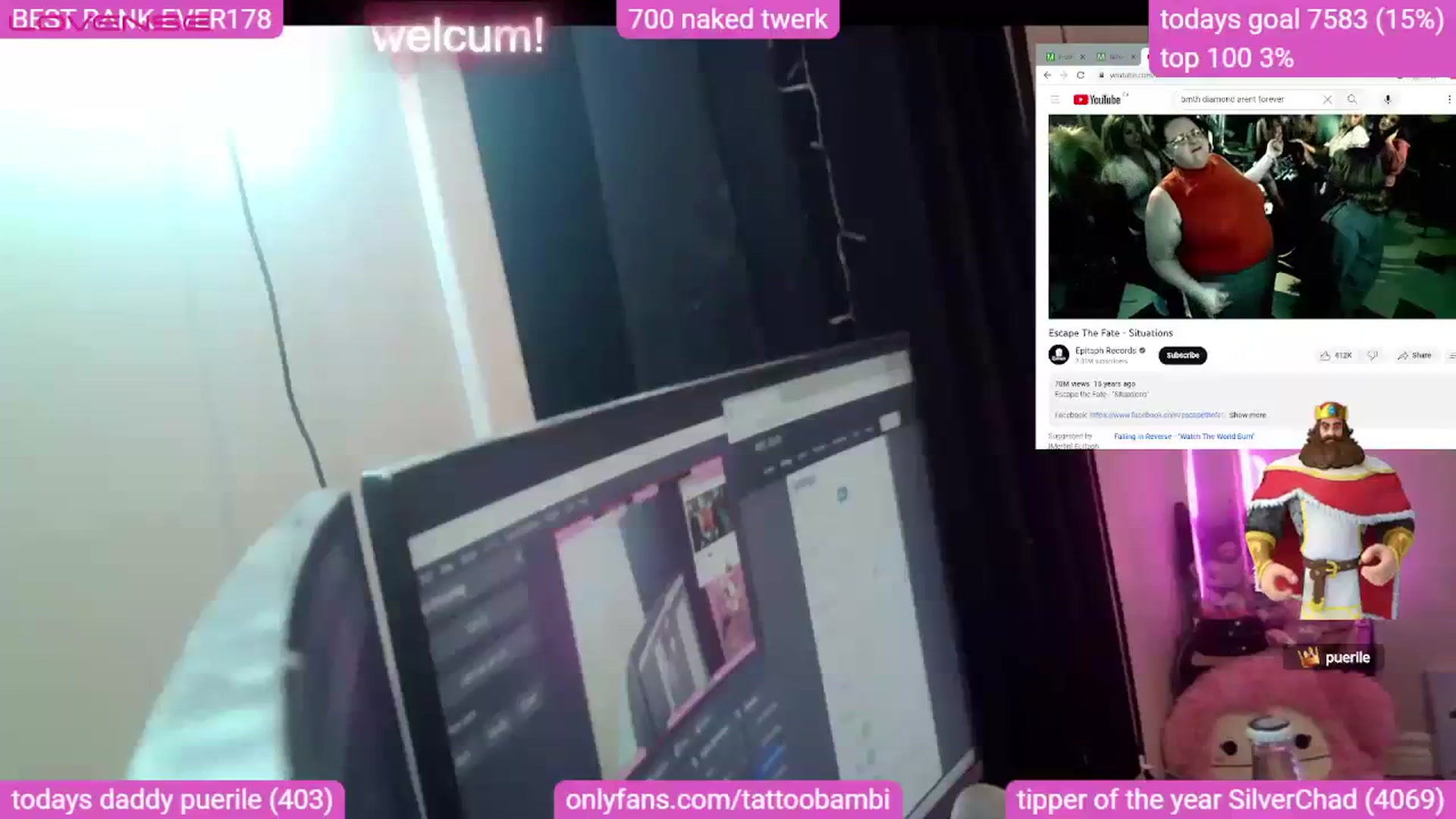 Gallery image thumbnail from Tattoobambi's myfreecams stream on, 07/31/2023, 06:22 image 4 of 20