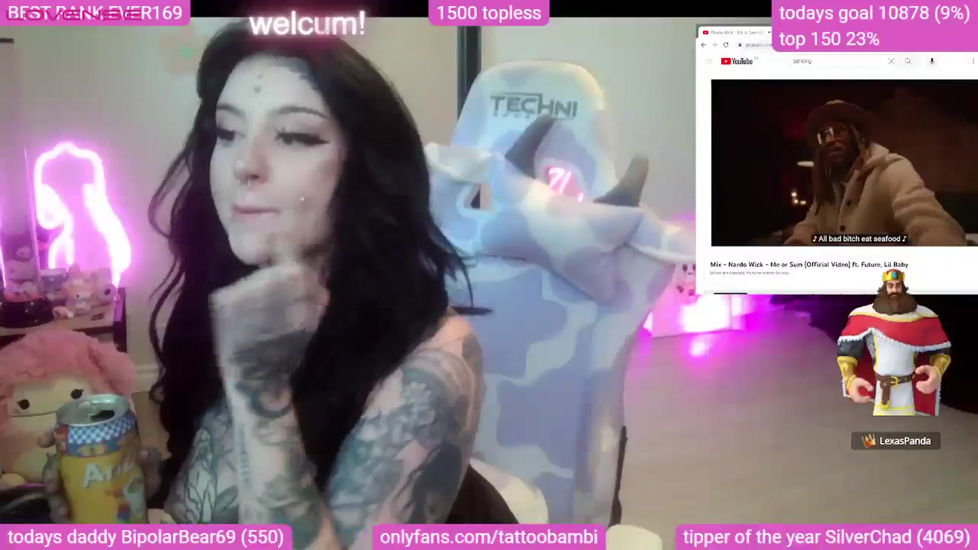 Gallery image thumbnail from Tattoobambi's myfreecams stream on, 07/31/2023, 23:46 image 19 of 20