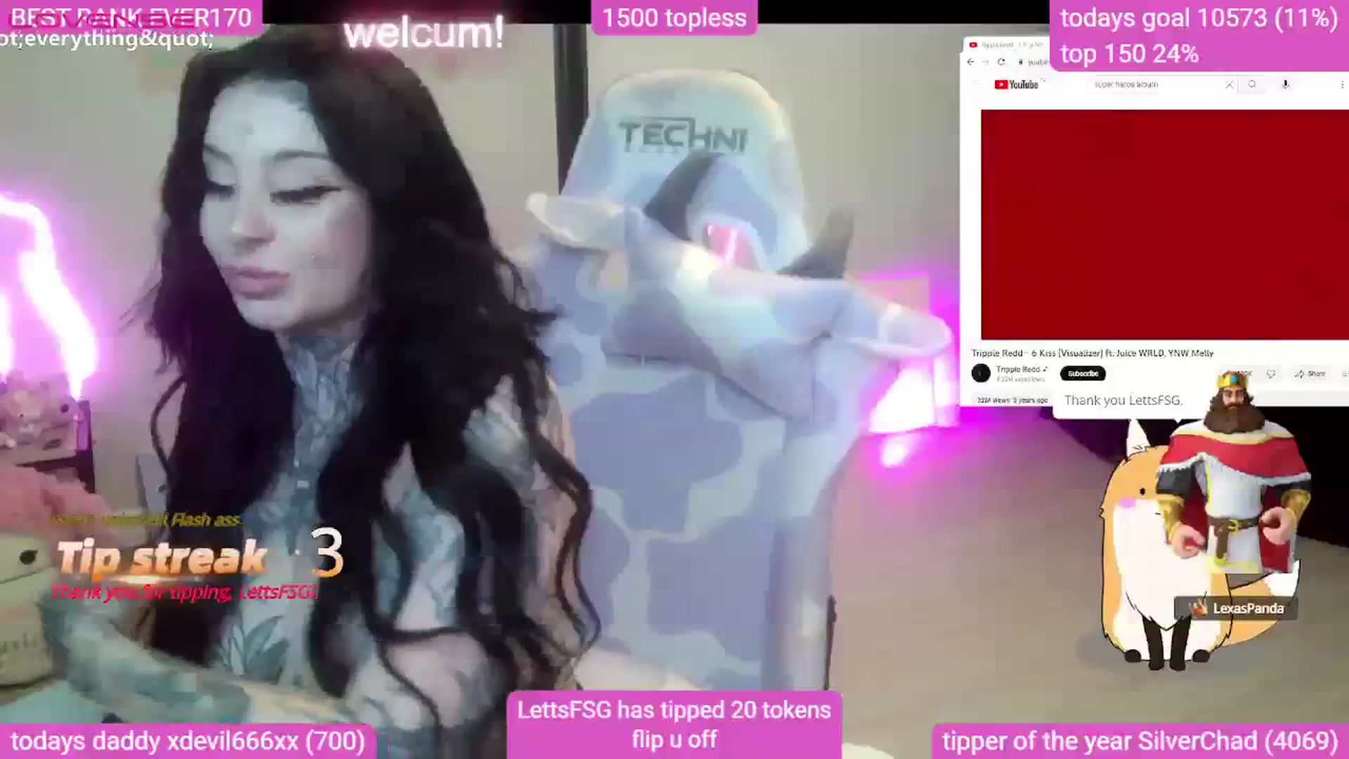 Gallery image thumbnail from Tattoobambi's myfreecams stream on, 08/01/2023, 24:55 image 11 of 20