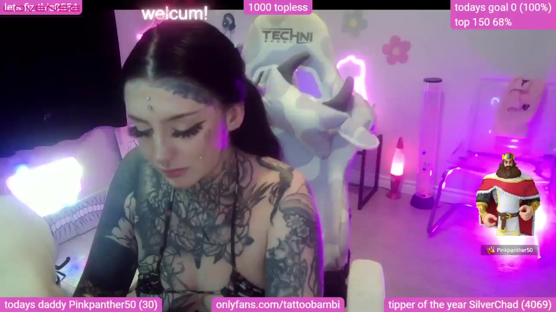 Gallery image thumbnail from Tattoobambi's myfreecams stream on, 08/06/2023, 03:32 image 13 of 20