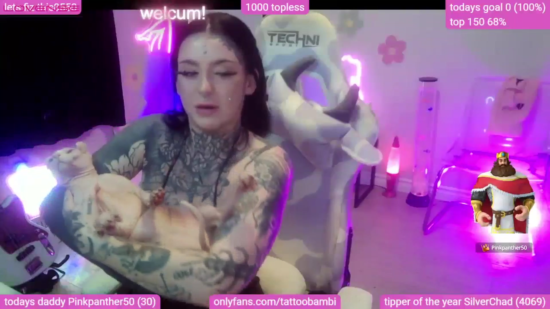 Gallery image thumbnail from Tattoobambi's myfreecams stream on, 08/06/2023, 03:32 image 8 of 20