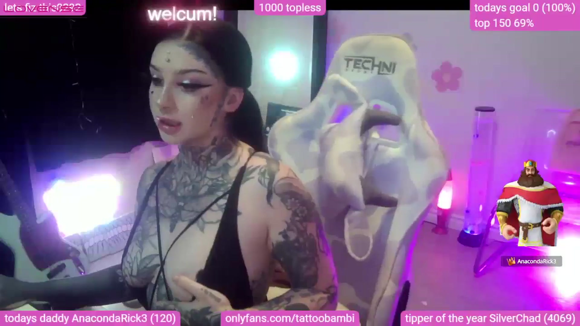 Gallery image thumbnail from Tattoobambi's myfreecams stream on, 08/08/2023, 03:01 image 19 of 20