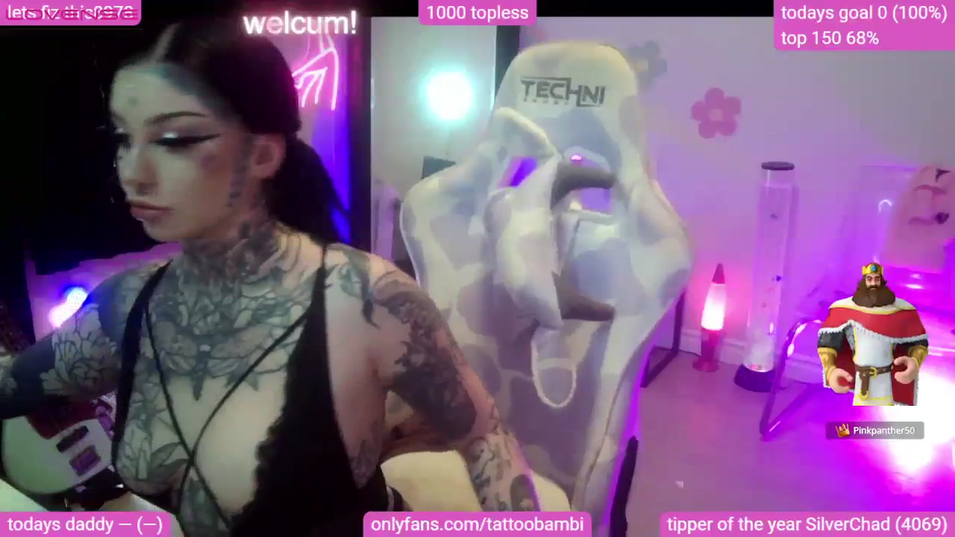 Gallery image thumbnail from Tattoobambi's myfreecams stream on, 08/08/2023, 03:01 image 9 of 20