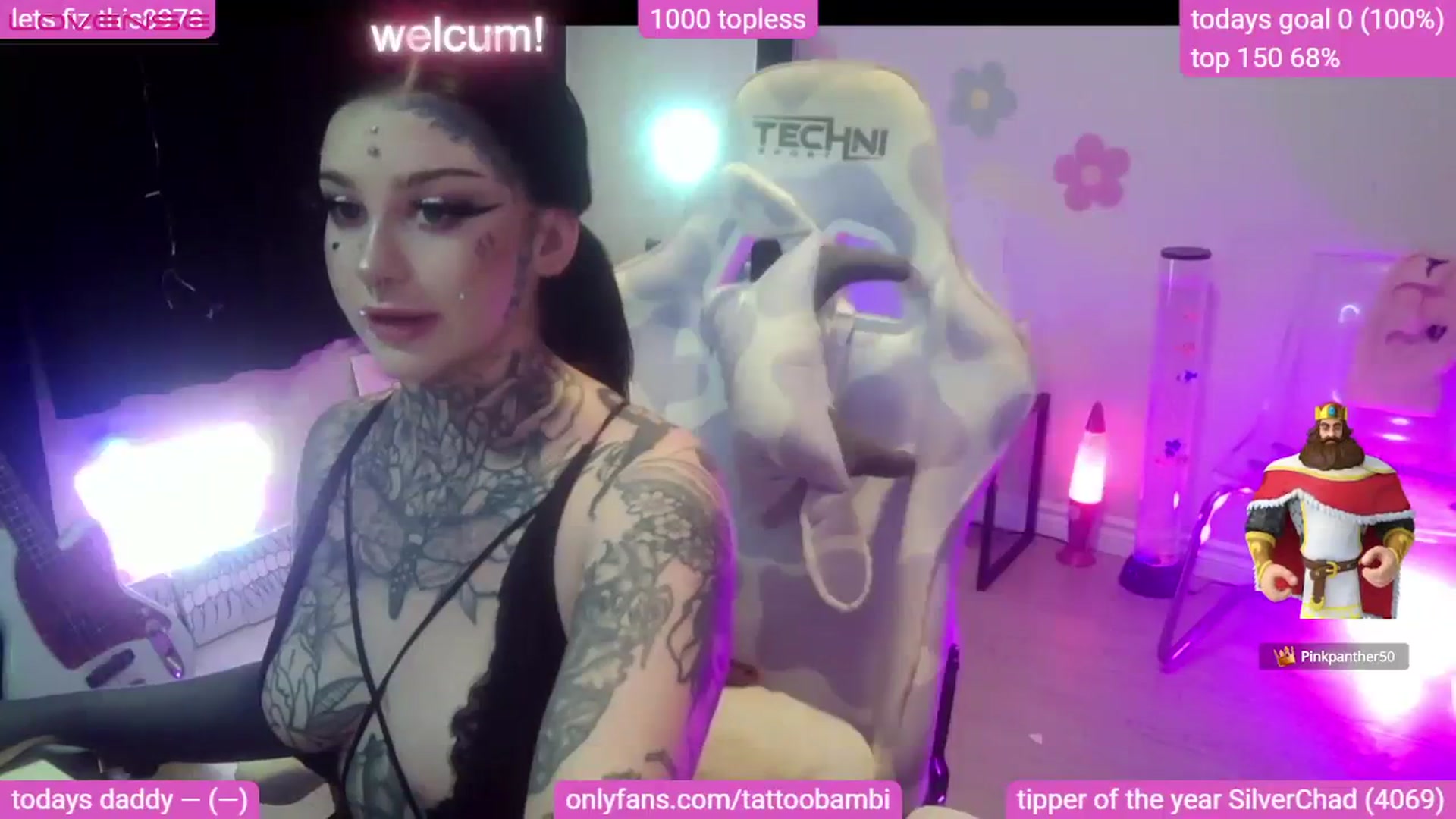 Gallery image thumbnail from Tattoobambi's myfreecams stream on, 08/08/2023, 03:01 image 3 of 20