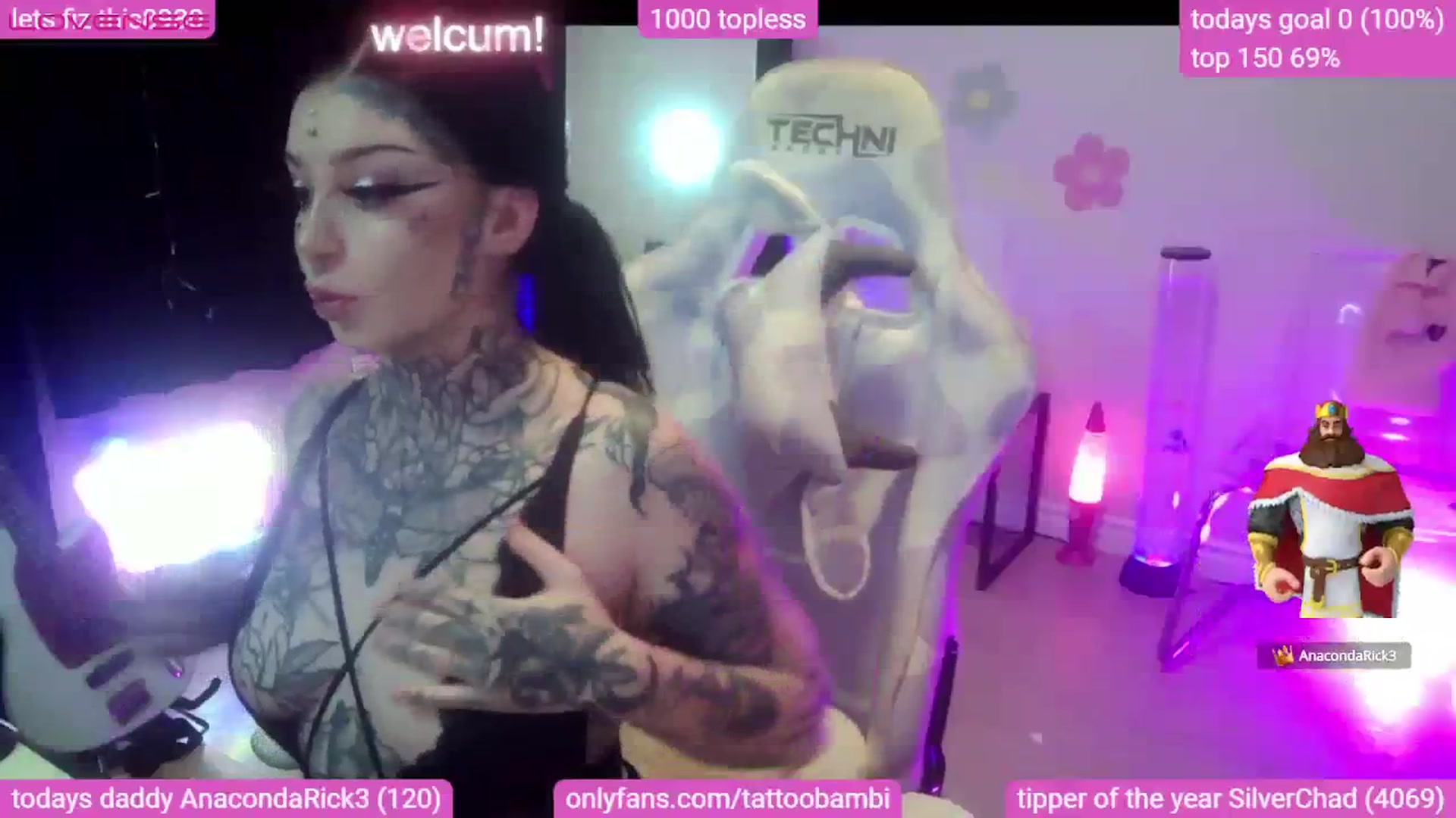 Gallery image thumbnail from Tattoobambi's myfreecams stream on, 08/08/2023, 03:01 image 12 of 20