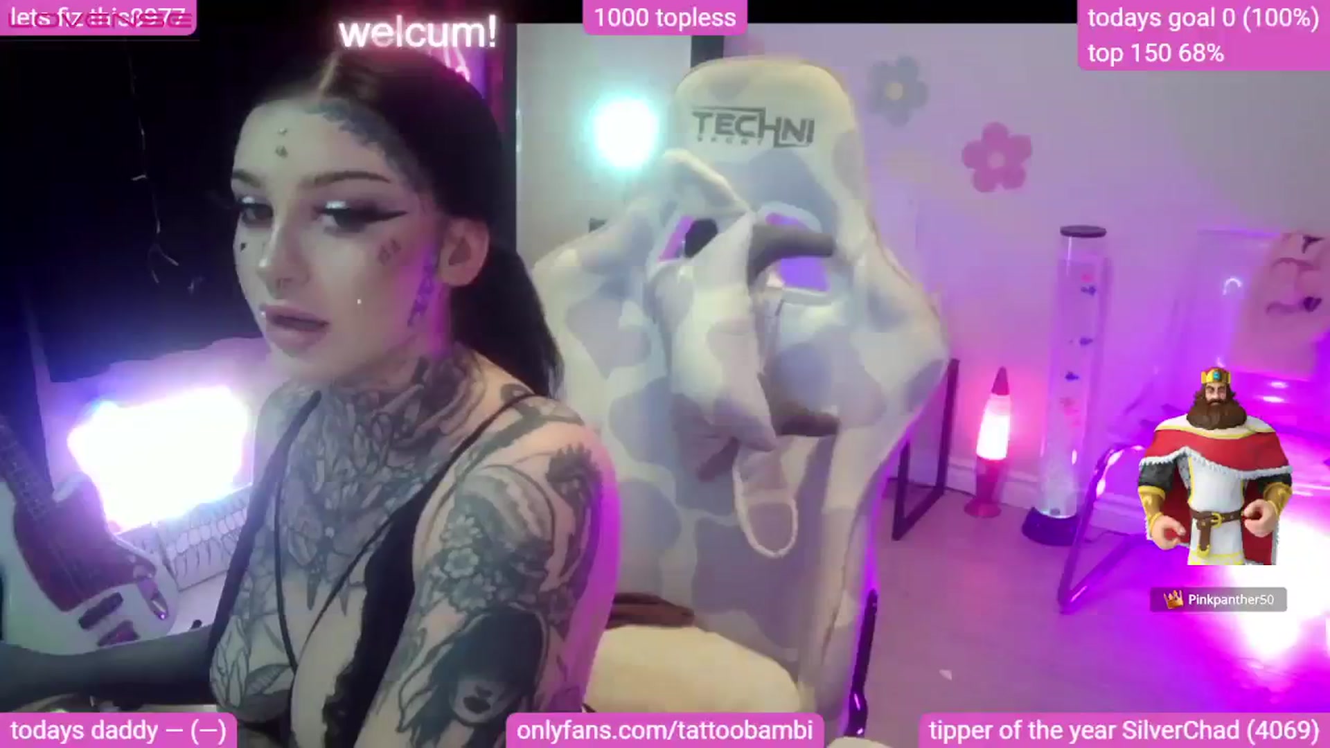 Gallery image thumbnail from Tattoobambi's myfreecams stream on, 08/08/2023, 03:01 image 7 of 20