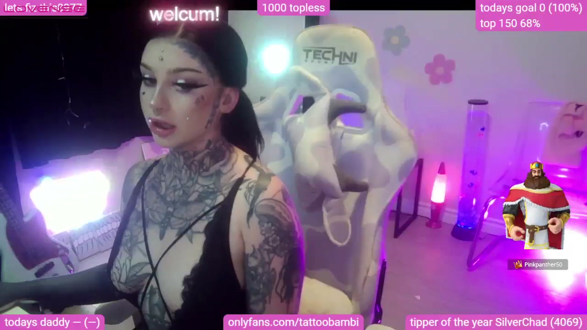 Gallery image thumbnail from Tattoobambi's myfreecams stream on, 08/08/2023, 03:01 image 6 of 20