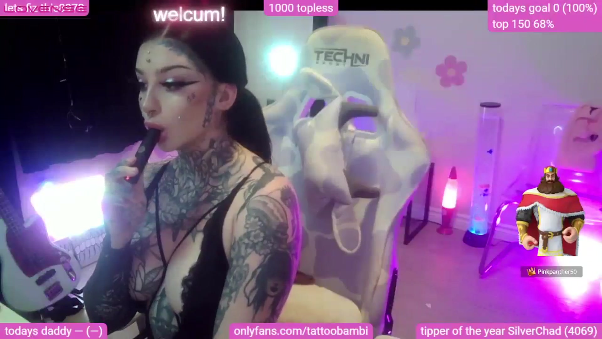 Gallery image thumbnail from Tattoobambi's myfreecams stream on, 08/08/2023, 03:01 image 4 of 20