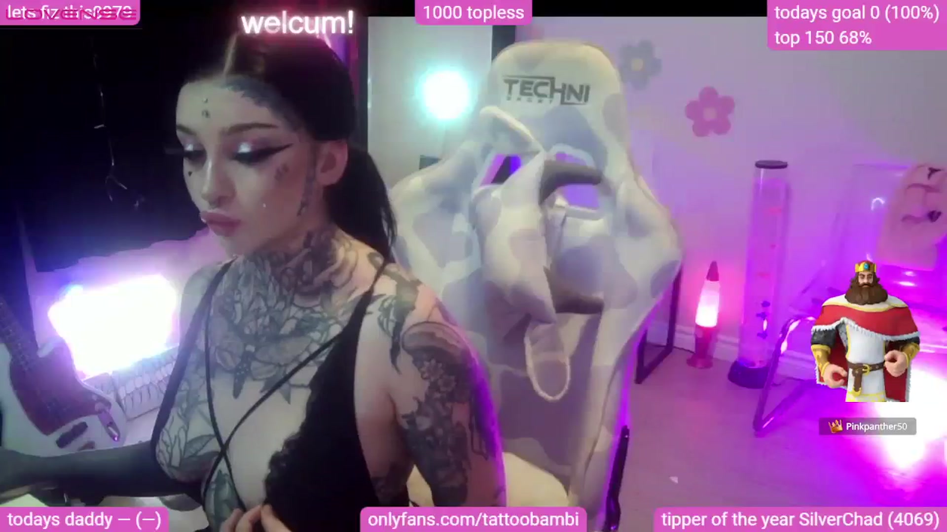 Gallery image thumbnail from Tattoobambi's myfreecams stream on, 08/08/2023, 03:01 image 10 of 20