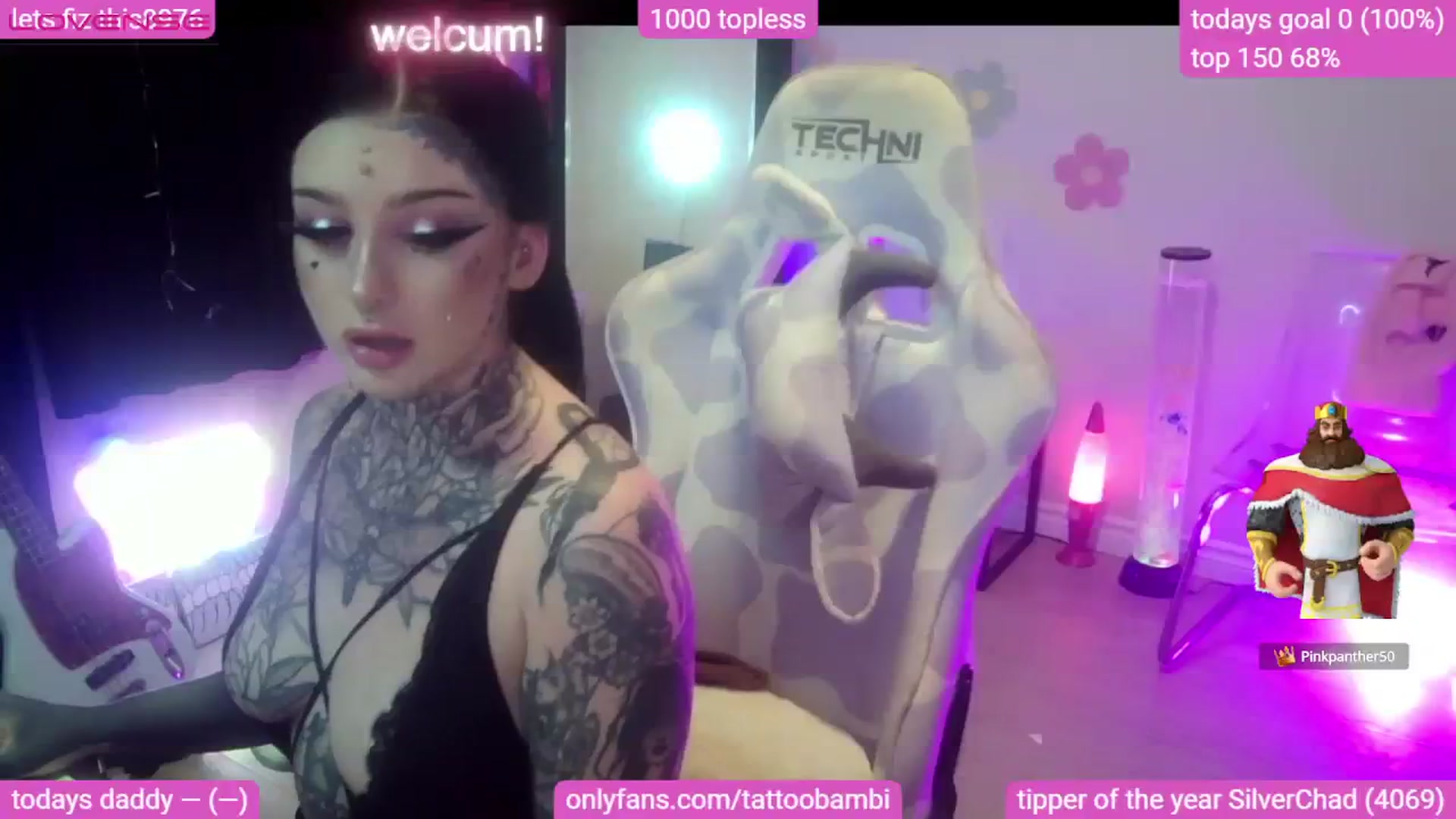 Gallery image thumbnail from Tattoobambi's myfreecams stream on, 08/08/2023, 03:01 image 2 of 20