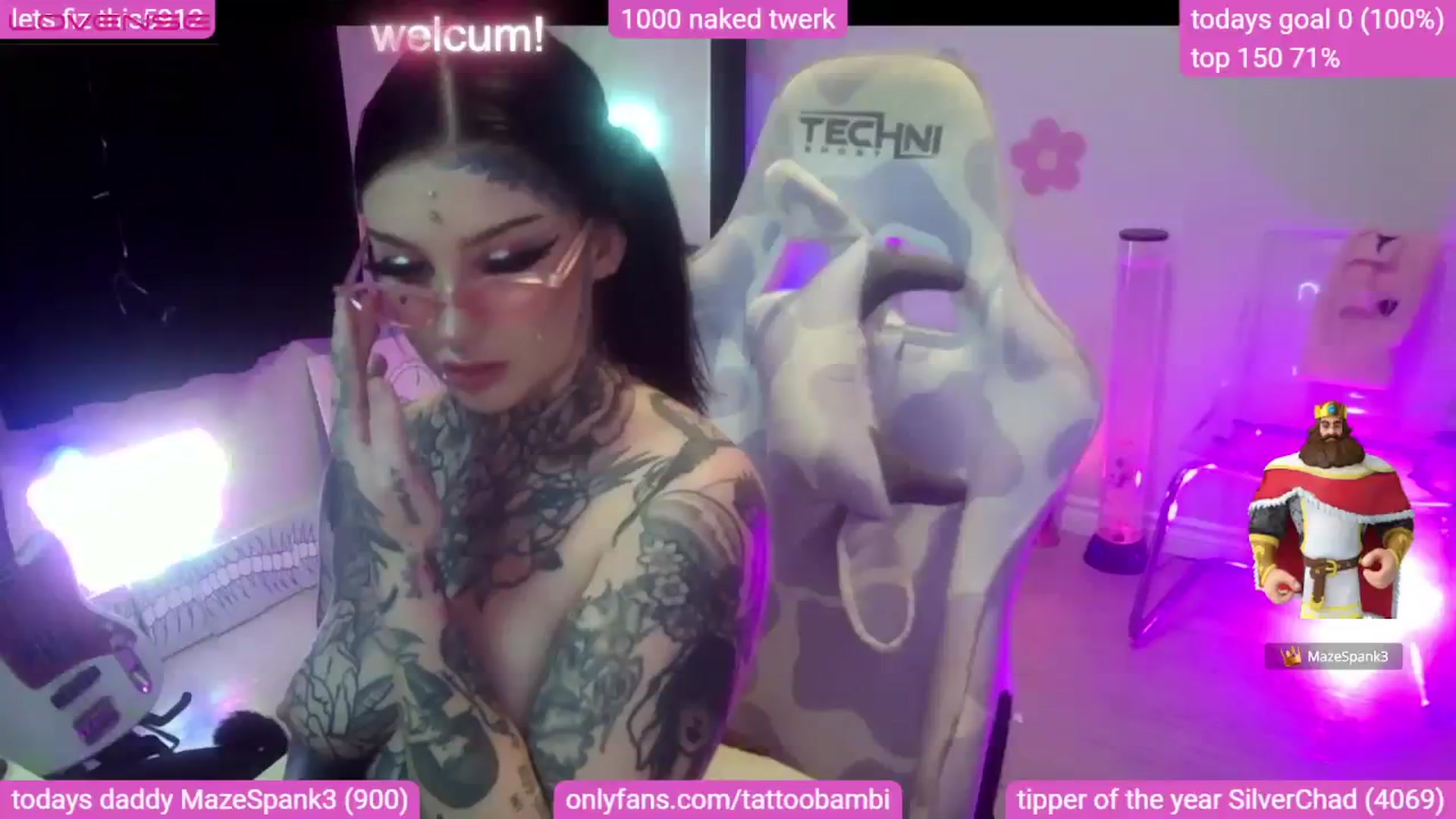 Gallery image thumbnail from Tattoobambi's myfreecams stream on, 08/08/2023, 04:06 image 8 of 20