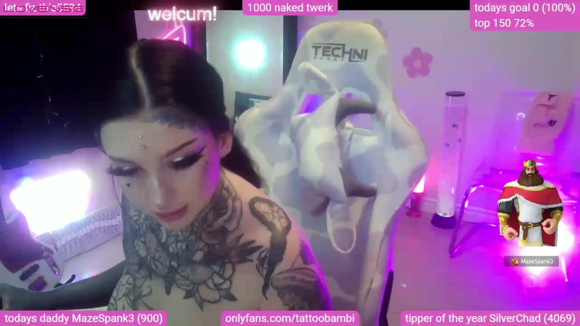 Gallery image thumbnail from Tattoobambi's myfreecams stream on, 08/08/2023, 04:06 image 18 of 20
