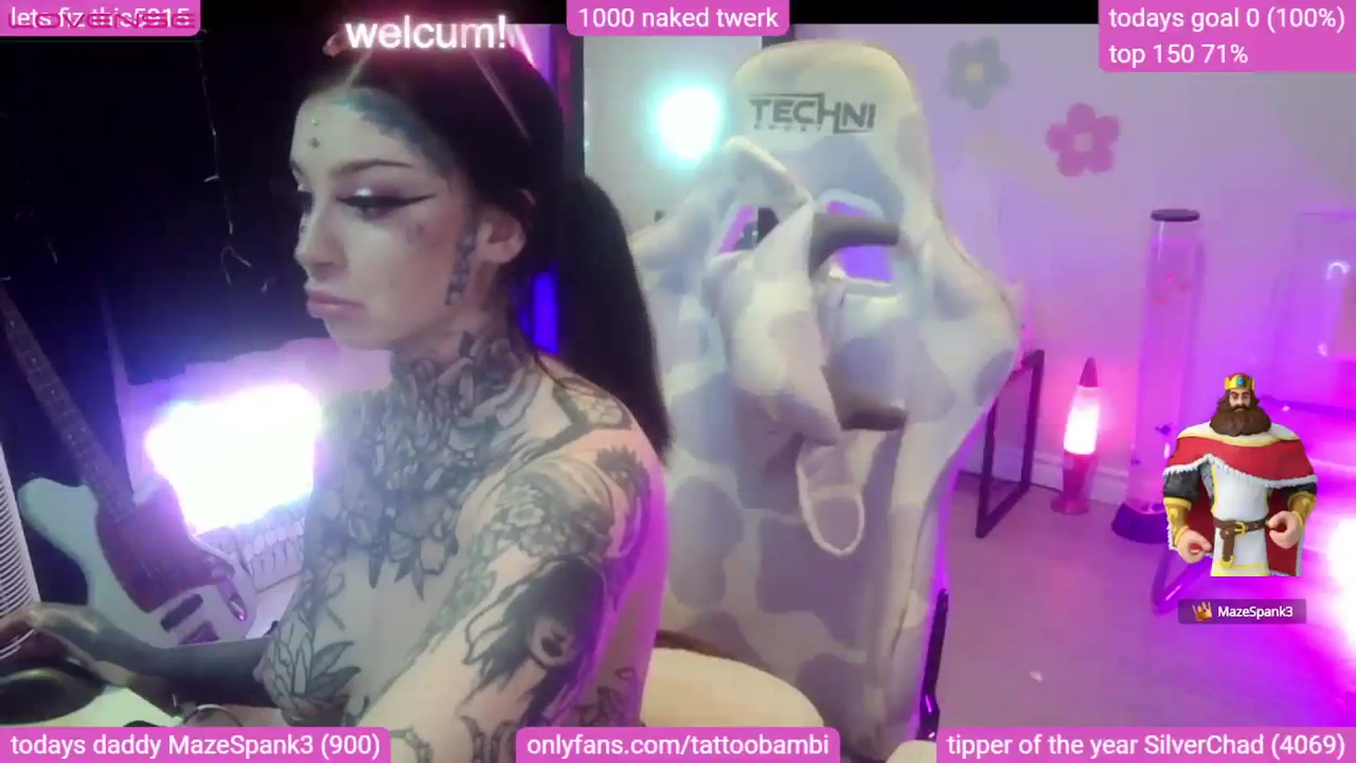 Gallery image thumbnail from Tattoobambi's myfreecams stream on, 08/08/2023, 04:06 image 6 of 20