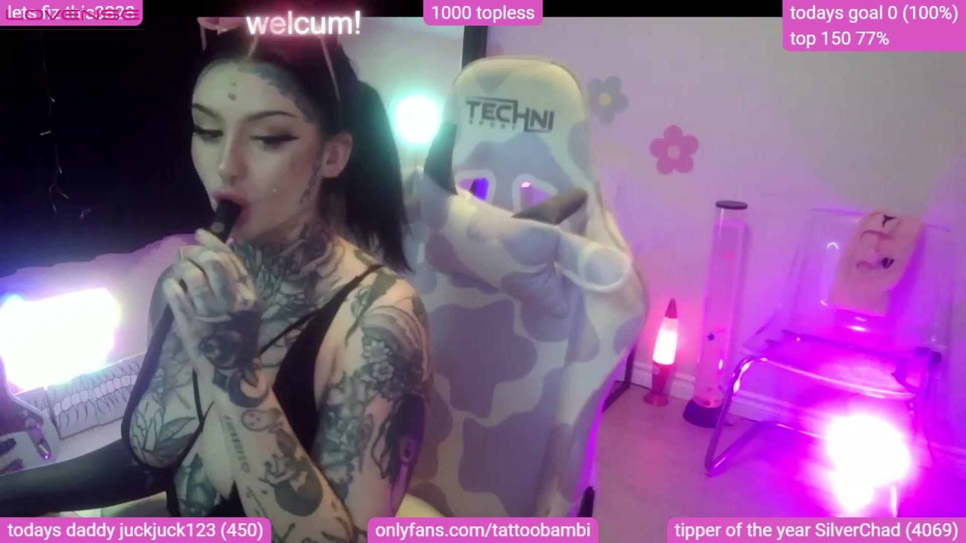 Gallery image thumbnail from Tattoobambi's myfreecams stream on, 08/09/2023, 24:46 image 19 of 20