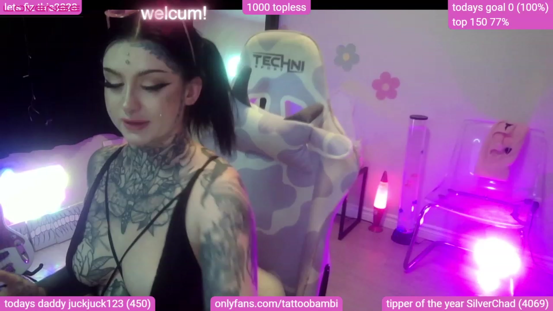 Gallery image thumbnail from Tattoobambi's myfreecams stream on, 08/09/2023, 24:46 image 18 of 20