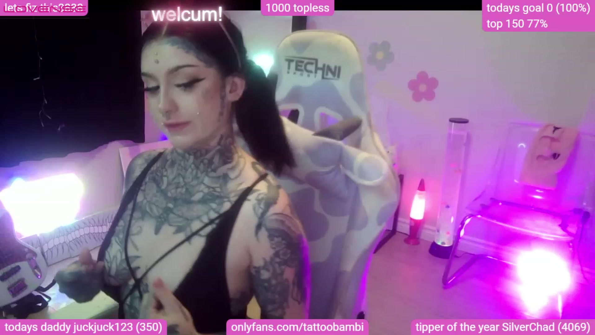 Gallery image thumbnail from Tattoobambi's myfreecams stream on, 08/09/2023, 24:46 image 13 of 20
