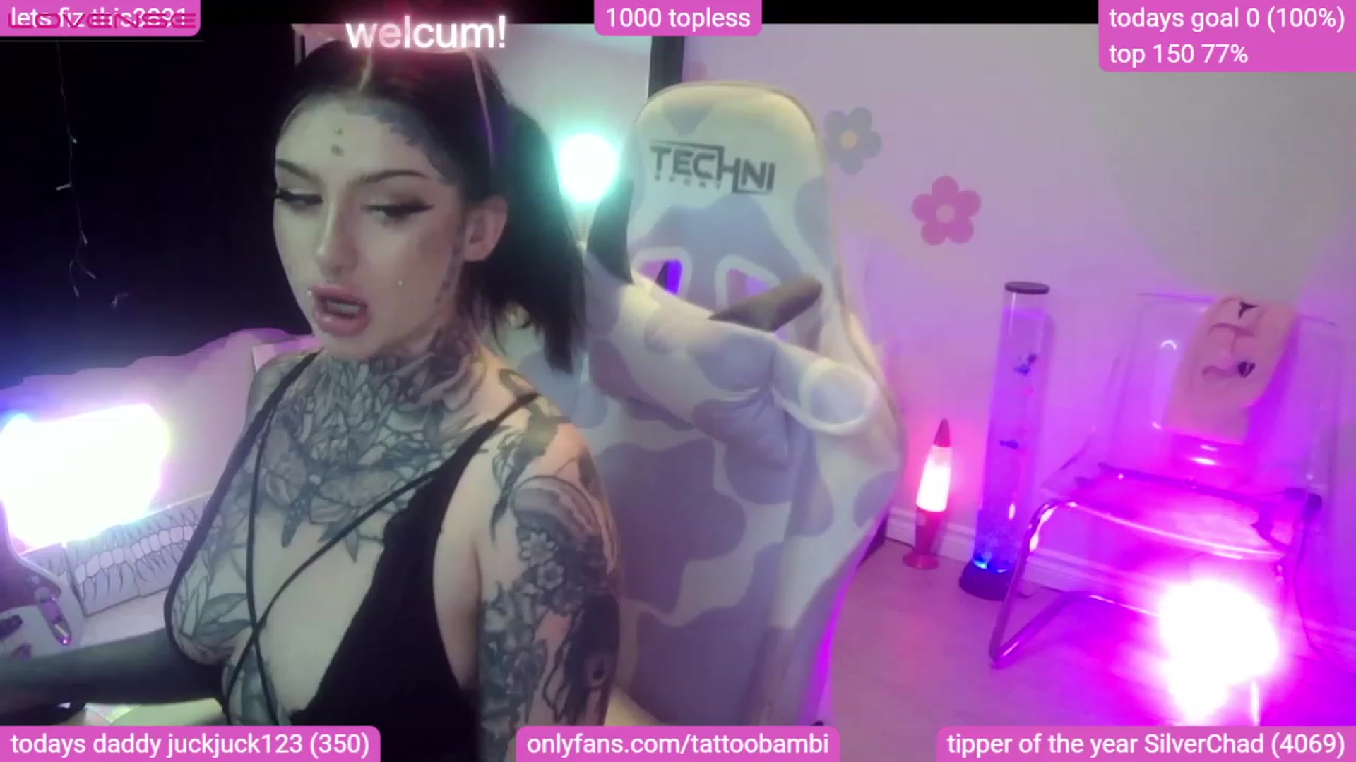 Gallery image thumbnail from Tattoobambi's myfreecams stream on, 08/09/2023, 24:46 image 17 of 20