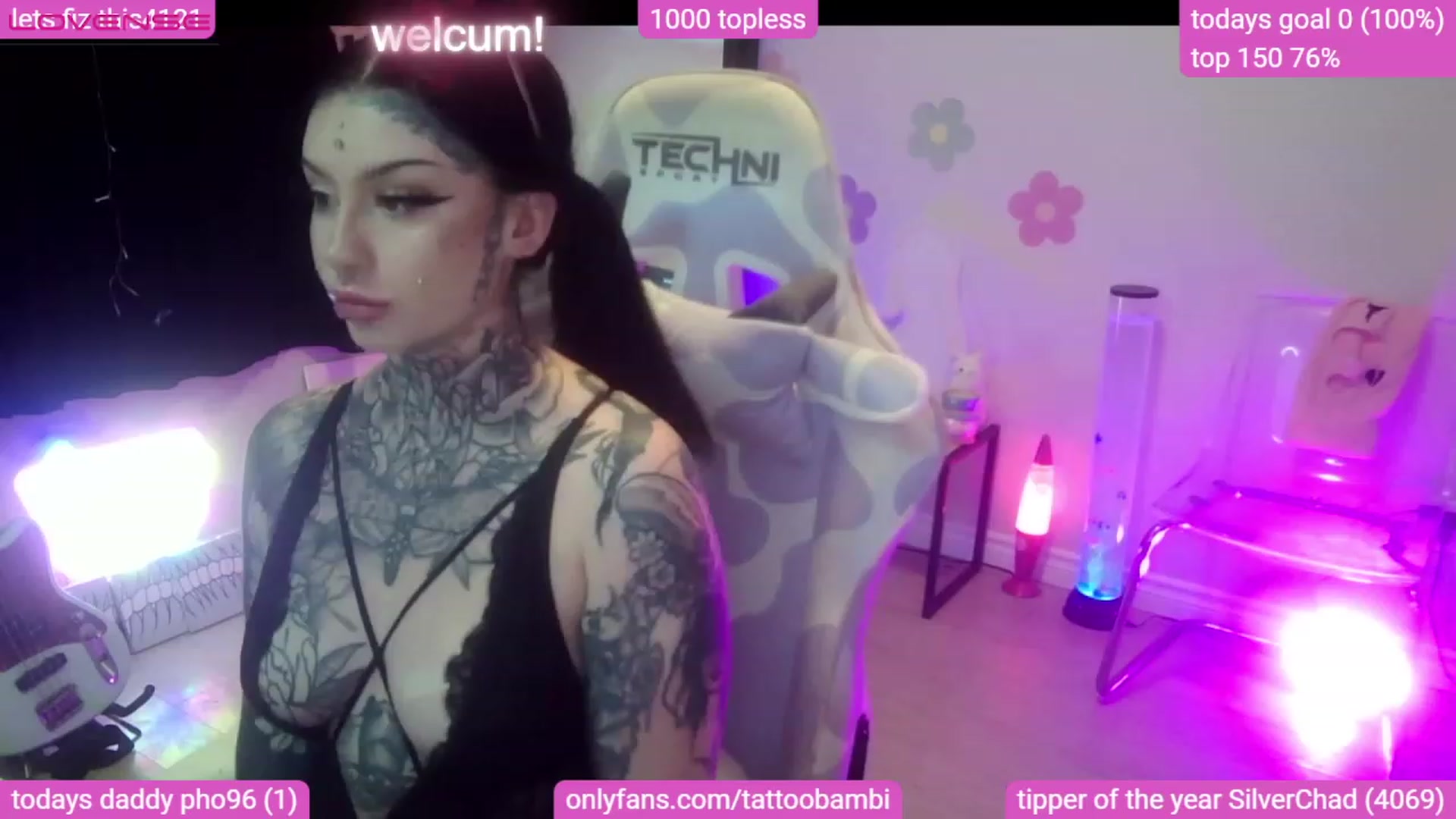 Gallery image thumbnail from Tattoobambi's myfreecams stream on, 08/09/2023, 24:46 image 9 of 20