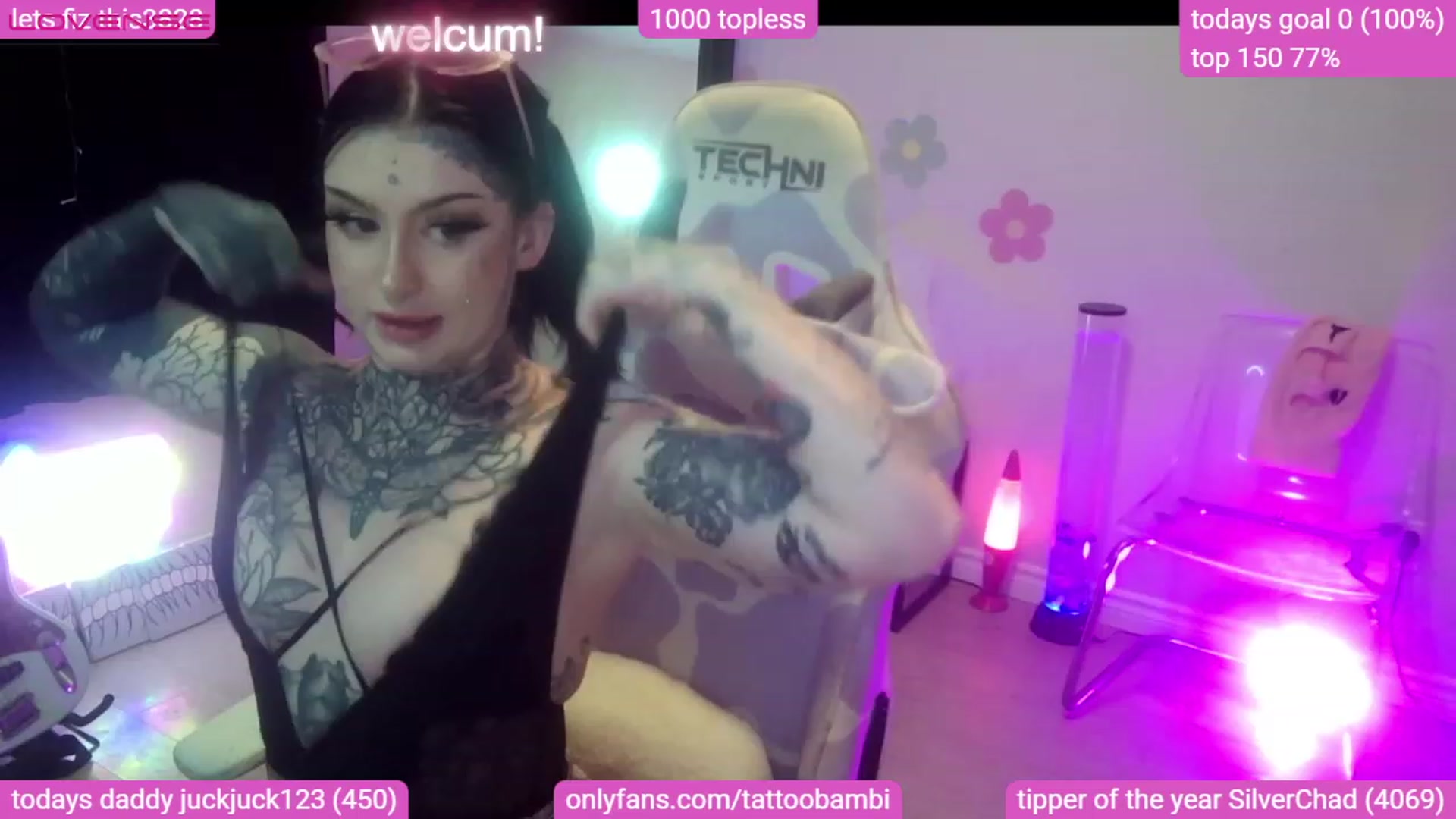 Gallery image thumbnail from Tattoobambi's myfreecams stream on, 08/09/2023, 01:29 image 10 of 20