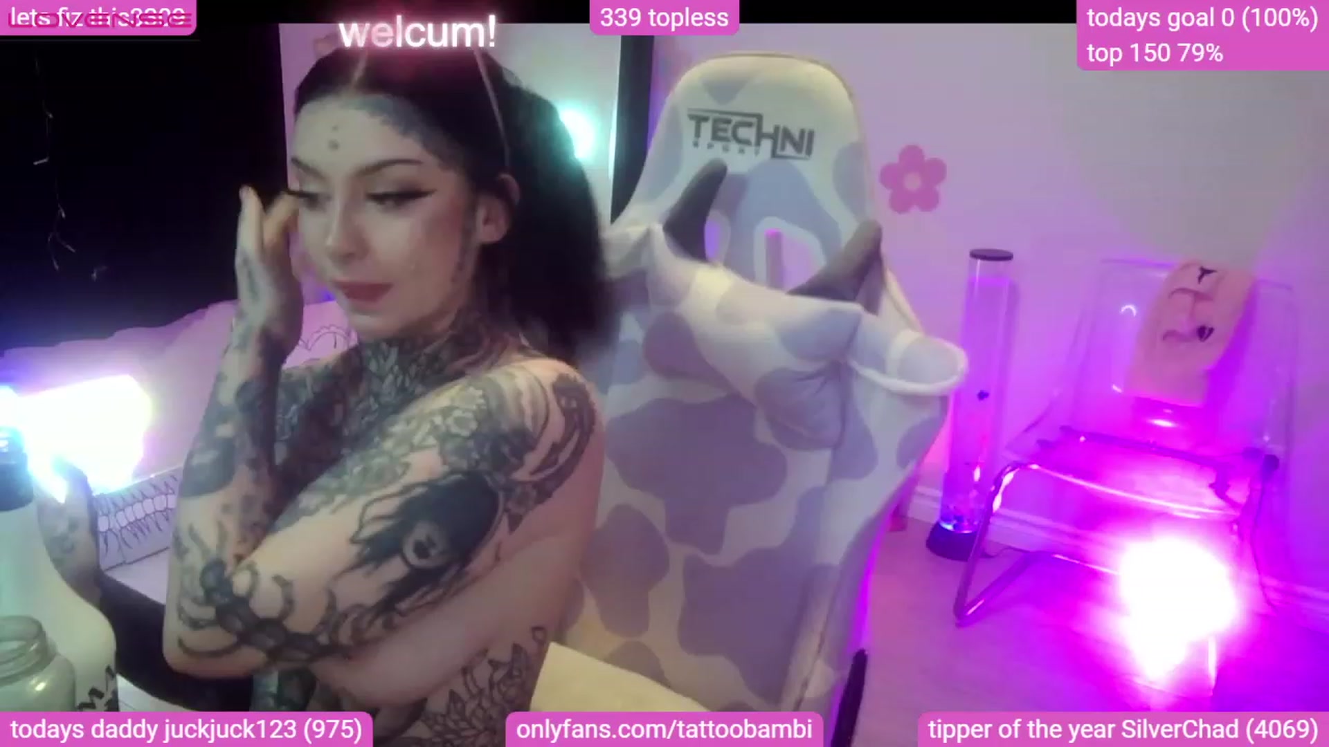 Gallery image thumbnail from Tattoobambi's myfreecams stream on, 08/09/2023, 01:29 image 20 of 20