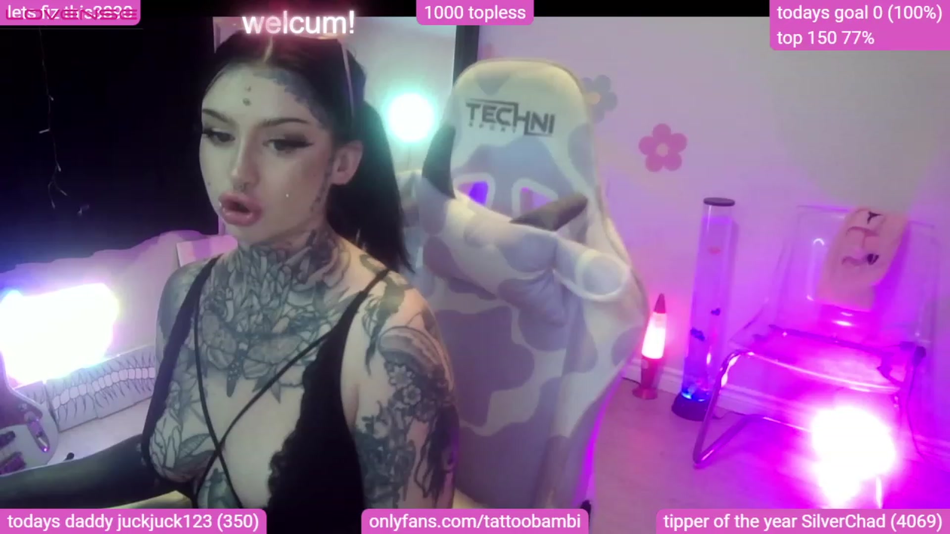 Gallery image thumbnail from Tattoobambi's myfreecams stream on, 08/09/2023, 01:29 image 9 of 20