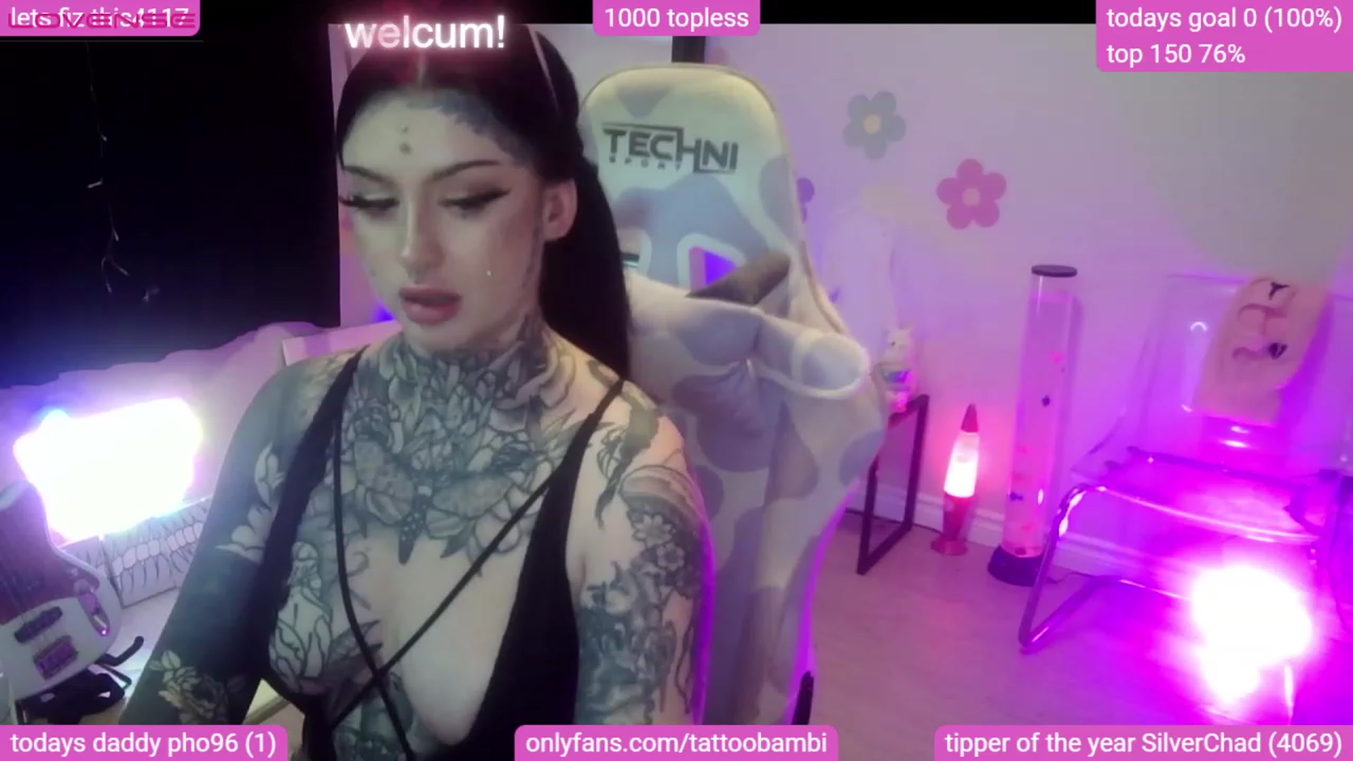 Gallery image thumbnail from Tattoobambi's myfreecams stream on, 08/09/2023, 01:29 image 4 of 20