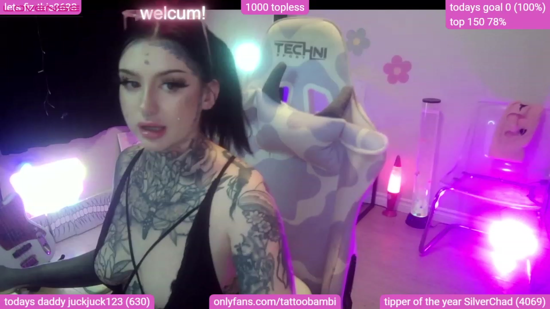 Gallery image thumbnail from Tattoobambi's myfreecams stream on, 08/09/2023, 01:29 image 14 of 20