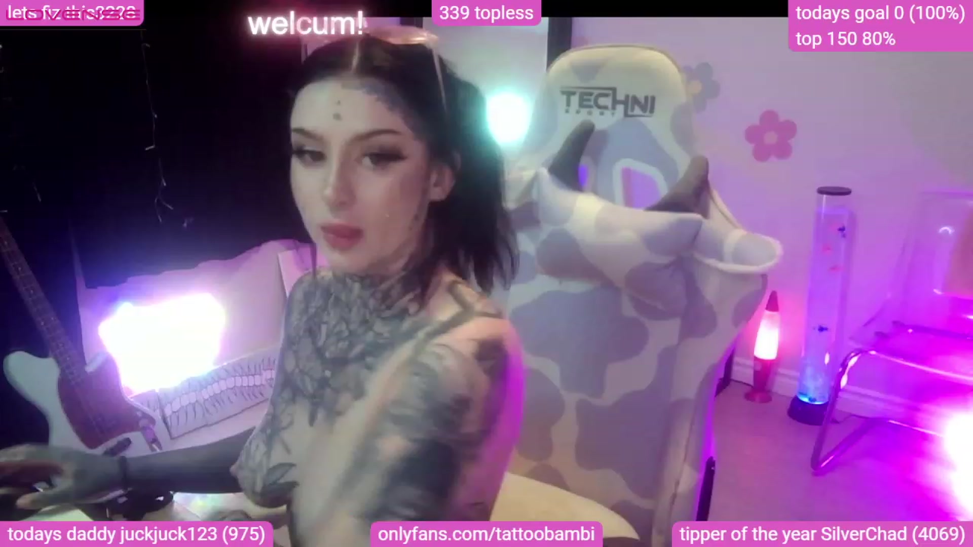 Gallery image thumbnail from Tattoobambi's myfreecams stream on, 08/09/2023, 02:19 image 12 of 20