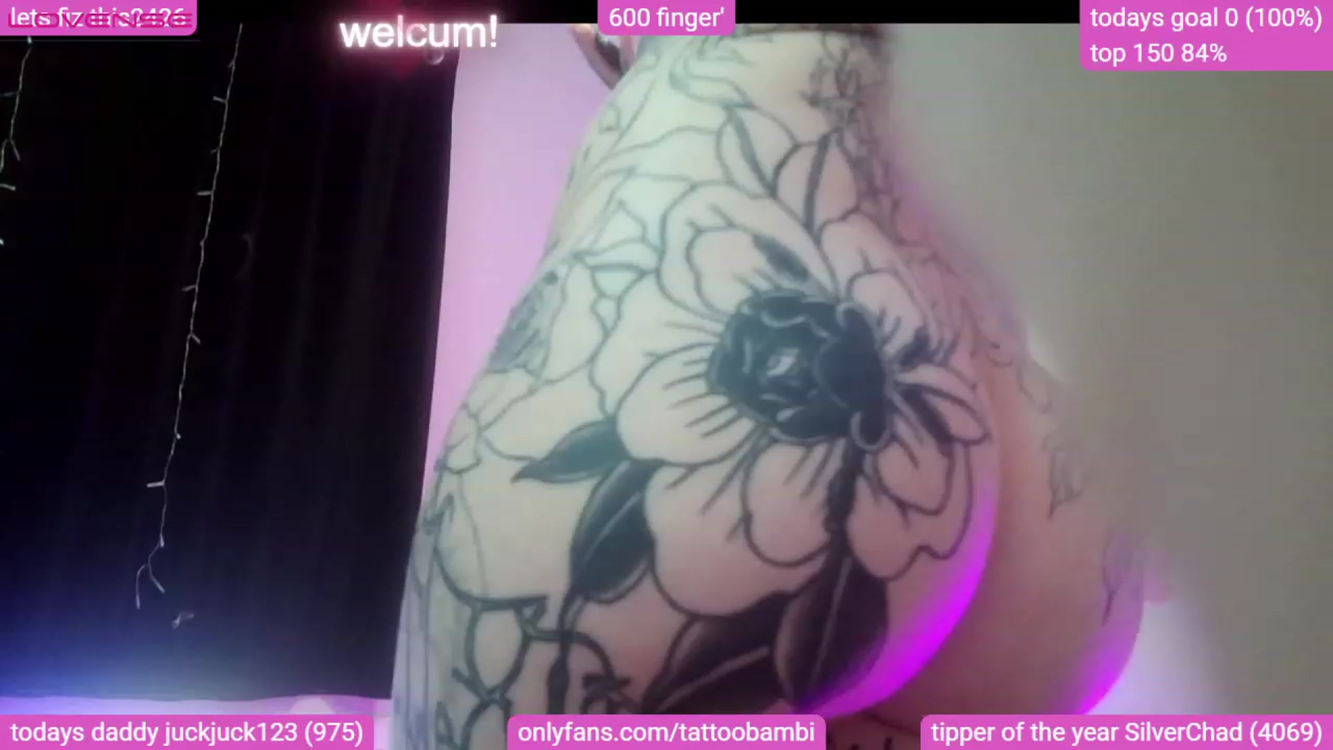 Gallery image thumbnail from Tattoobambi's myfreecams stream on, 08/09/2023, 04:35 image 18 of 20