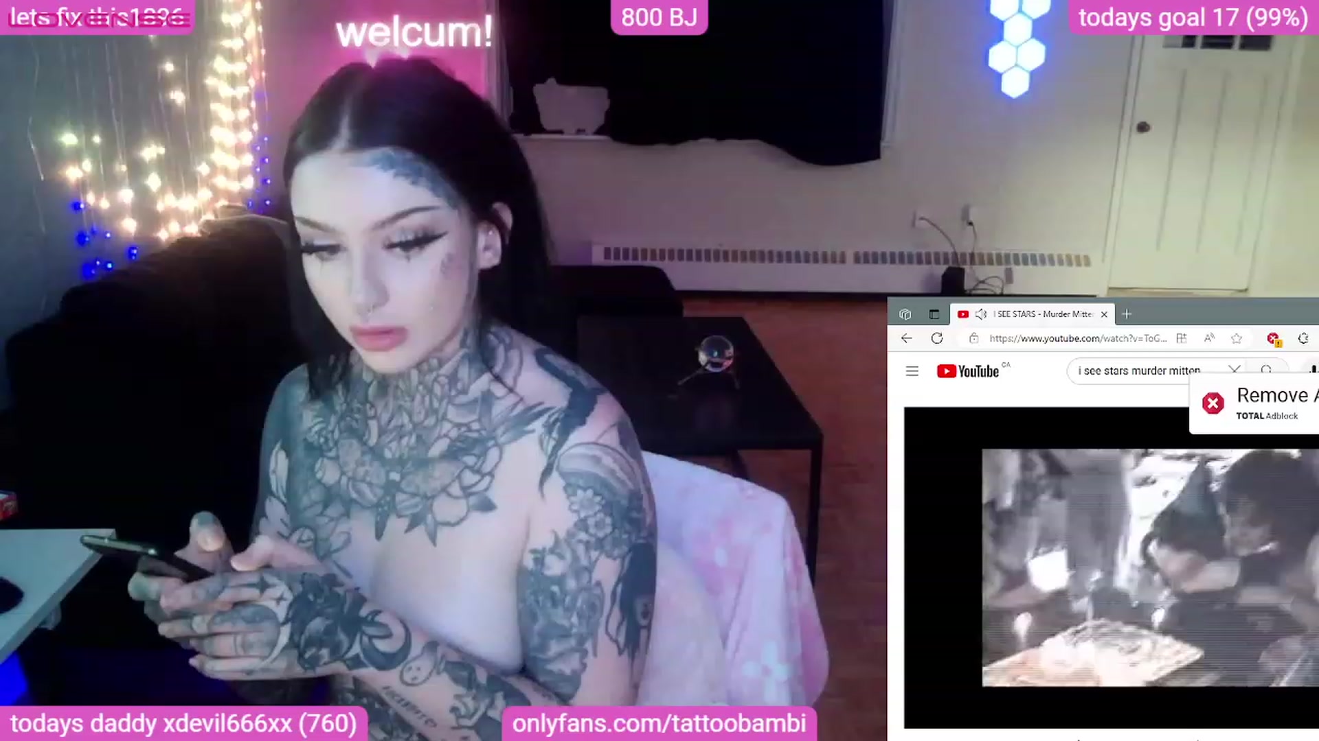 Gallery image thumbnail from Tattoobambi's myfreecams stream on, 08/20/2023, 05:41 image 9 of 20