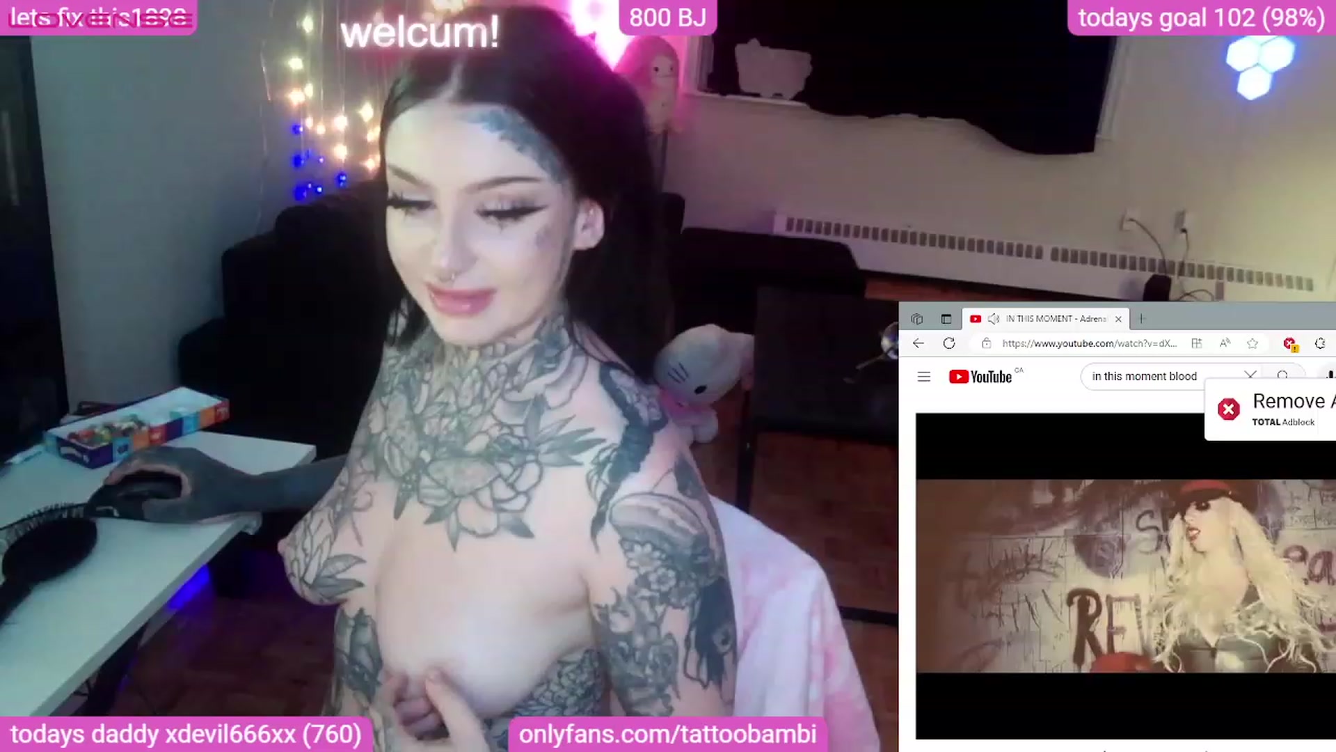 Gallery image thumbnail from Tattoobambi's myfreecams stream on, 08/20/2023, 05:41 image 5 of 20